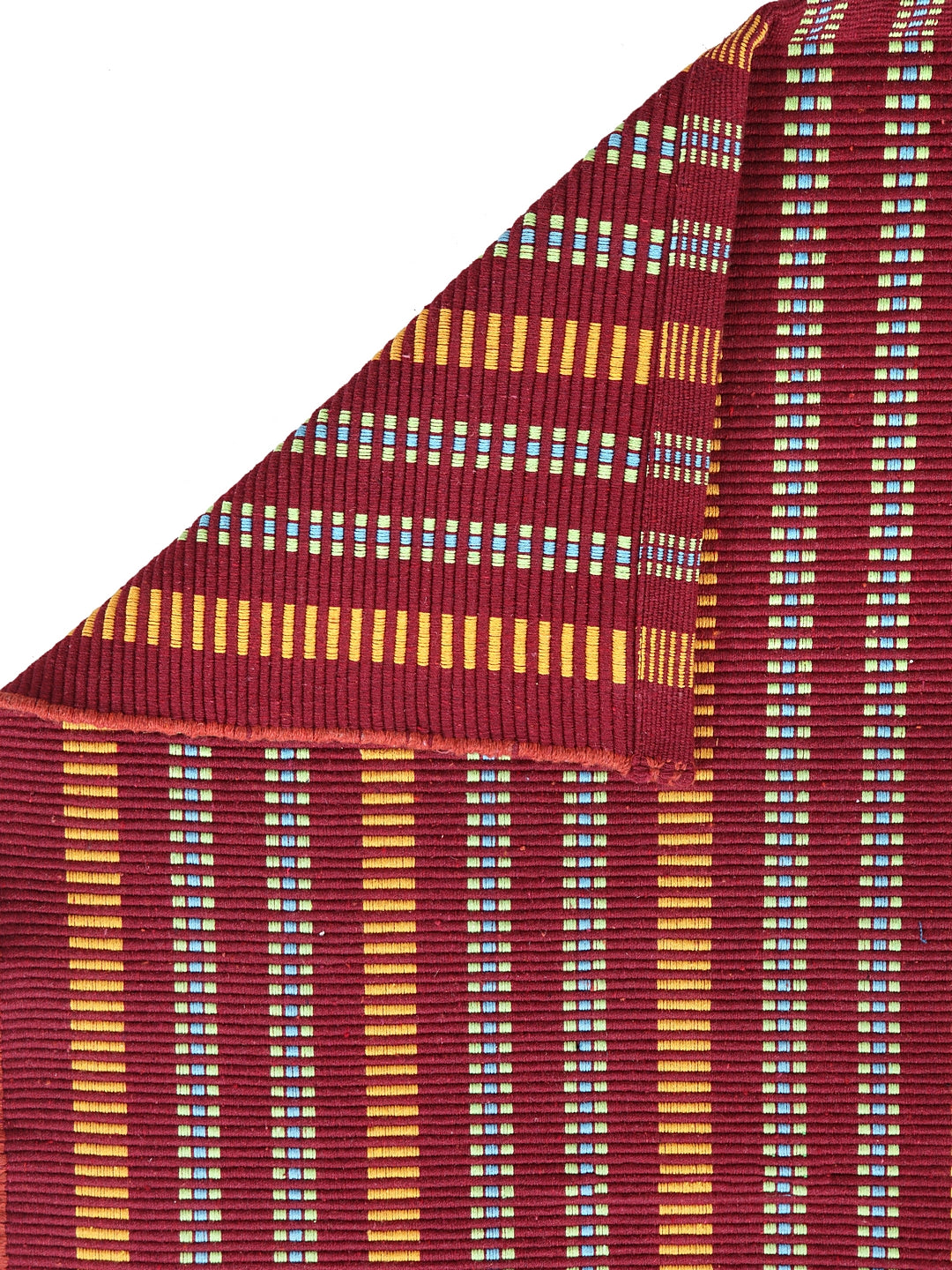 Klotthe Red Striped Cotton Anti-Skid Rugs