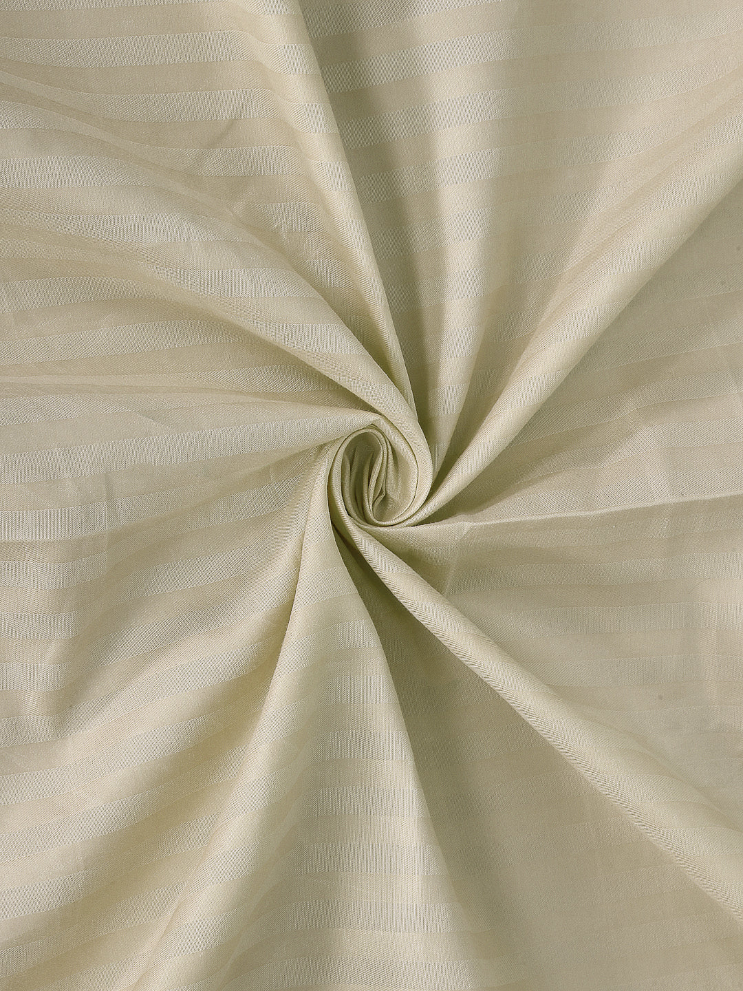 Klotthe Beige Striped 300 TC Cotton Blend Elasticated Super King Double Bedsheet with 2 Pillow Covers (270X270 cm)