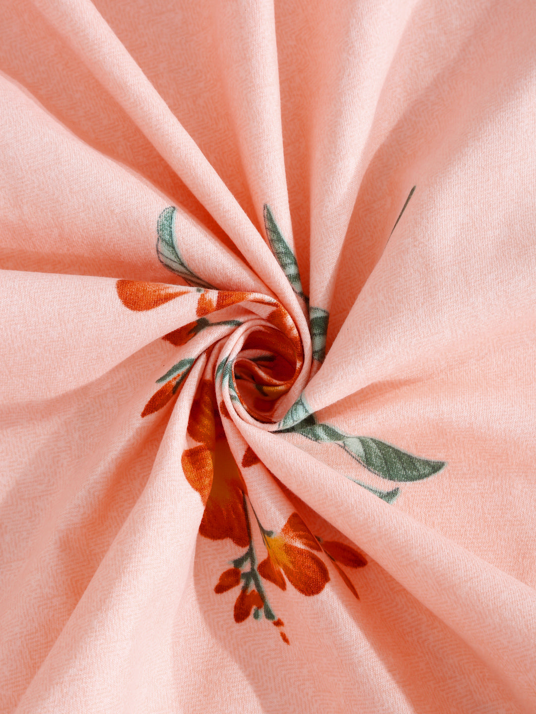 Klotthe Multi Floral 300 TC Cotton Blend Elasticated Double Bedsheet with 2 Pillow Covers