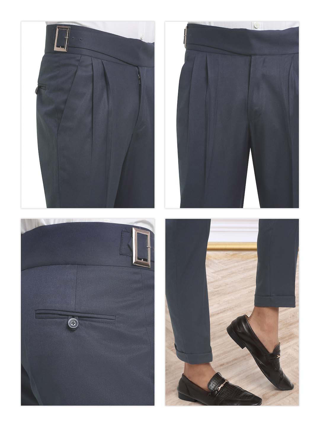 Italian Style Formal Gurkha Pant-LightBlue