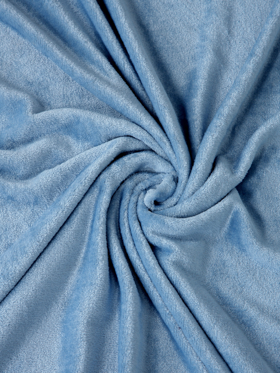 Klotthe SkyBlue Solid Woolen Double Bed Sheet with 2 Pillow Covers