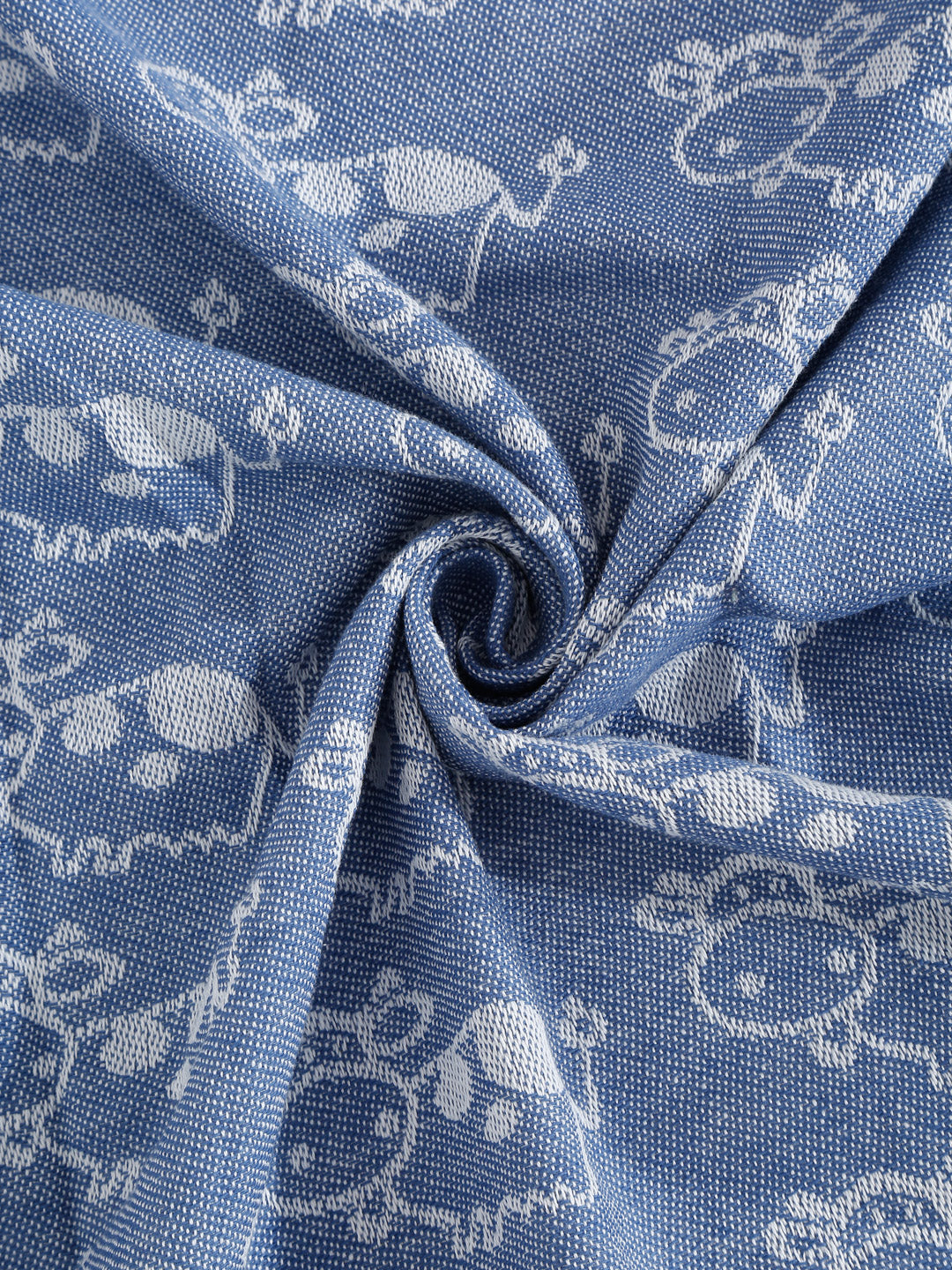Klotthe Blue Cartoon Characters Pure Cotton Woven Design Double Bed Sheet with 2 Pillow Covers
