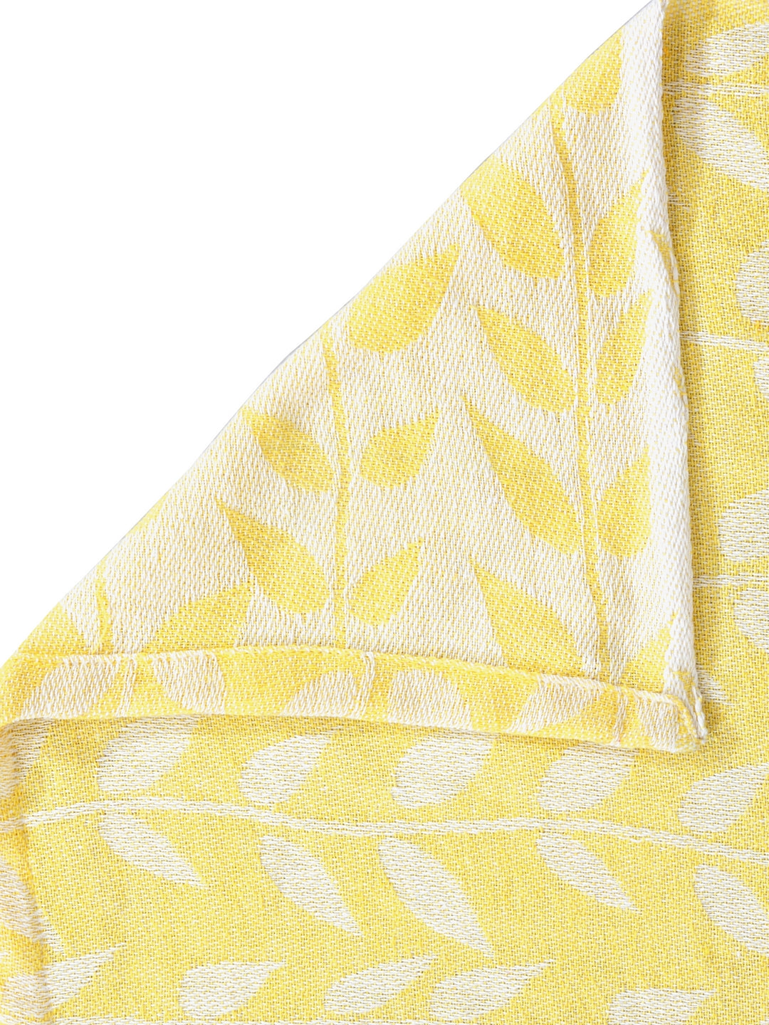 100% Cotton King Size Handwoven Bed Cover with Two Pillow Covers by KLOTTHEĀ® (Yellow)