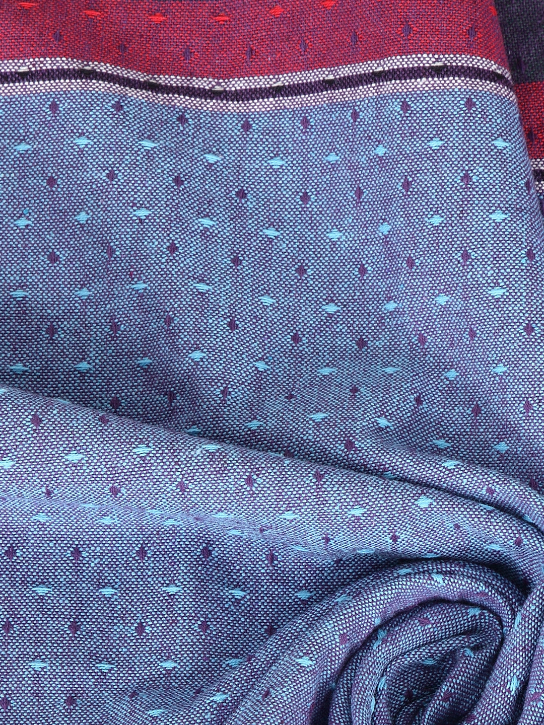 Klotthe Blue Cotton Solid Table Cover