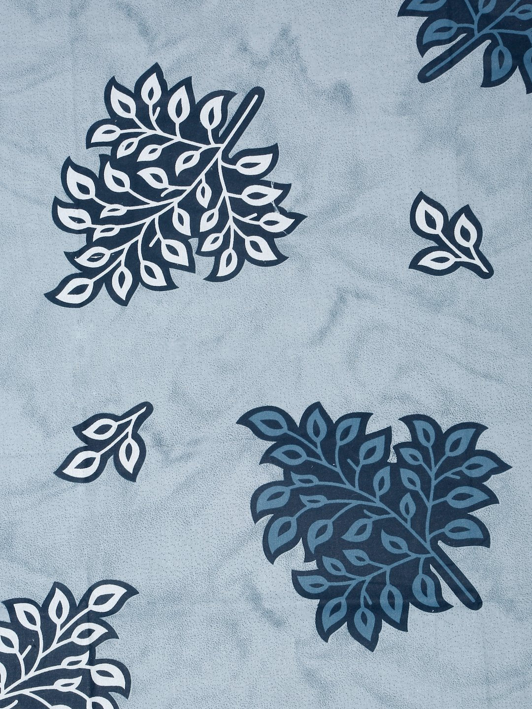Blue Floral 400 TC Pure Cotton Fitted Double Bedsheet with 2 Pillow Covers