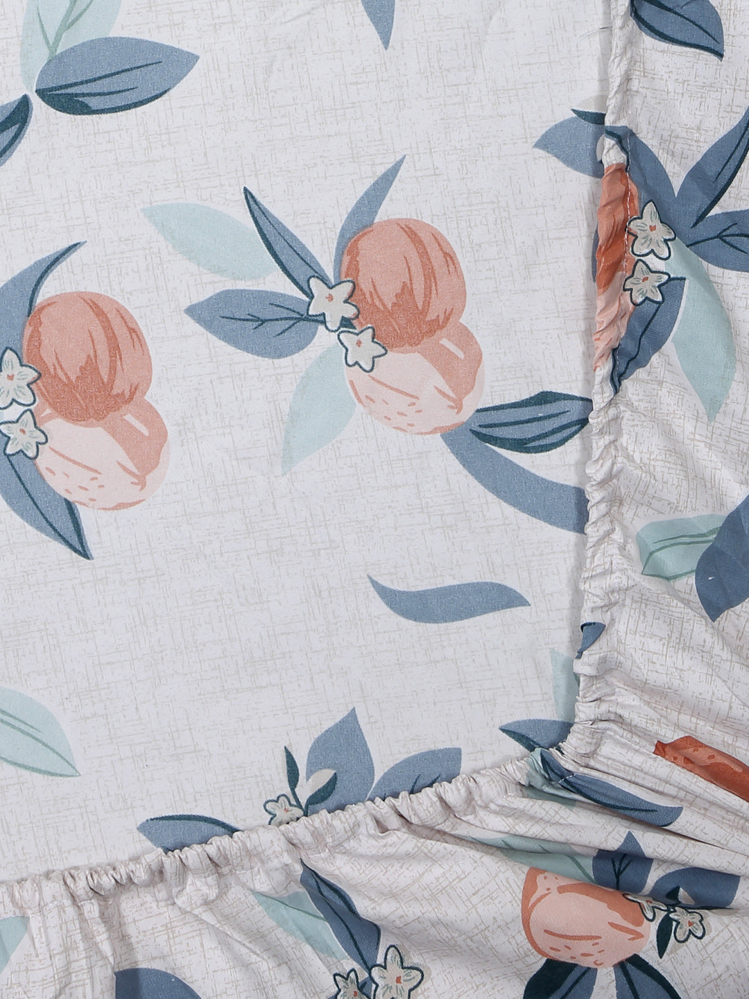 Klotthe Multi Cotton Blend Printed Elasticated Double Bedsheet with 2 Pillow Covers (270X270 cm)