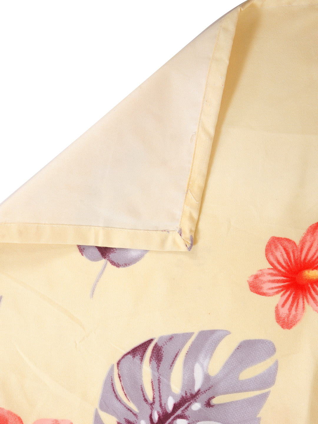 KLOTTHE Multi Polycotton Floral Single Bedsheet with 1 Pillow Cover (215X150 cm)
