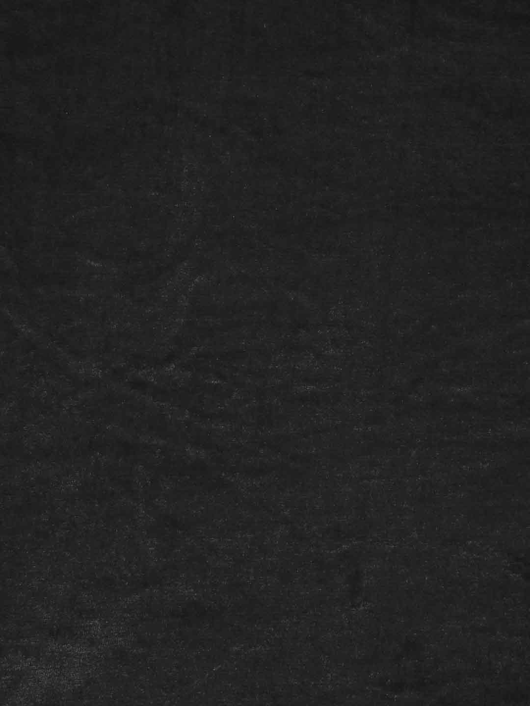Klotthe Black Solid Woolen Double Bed Sheet with 2 Pillow Covers