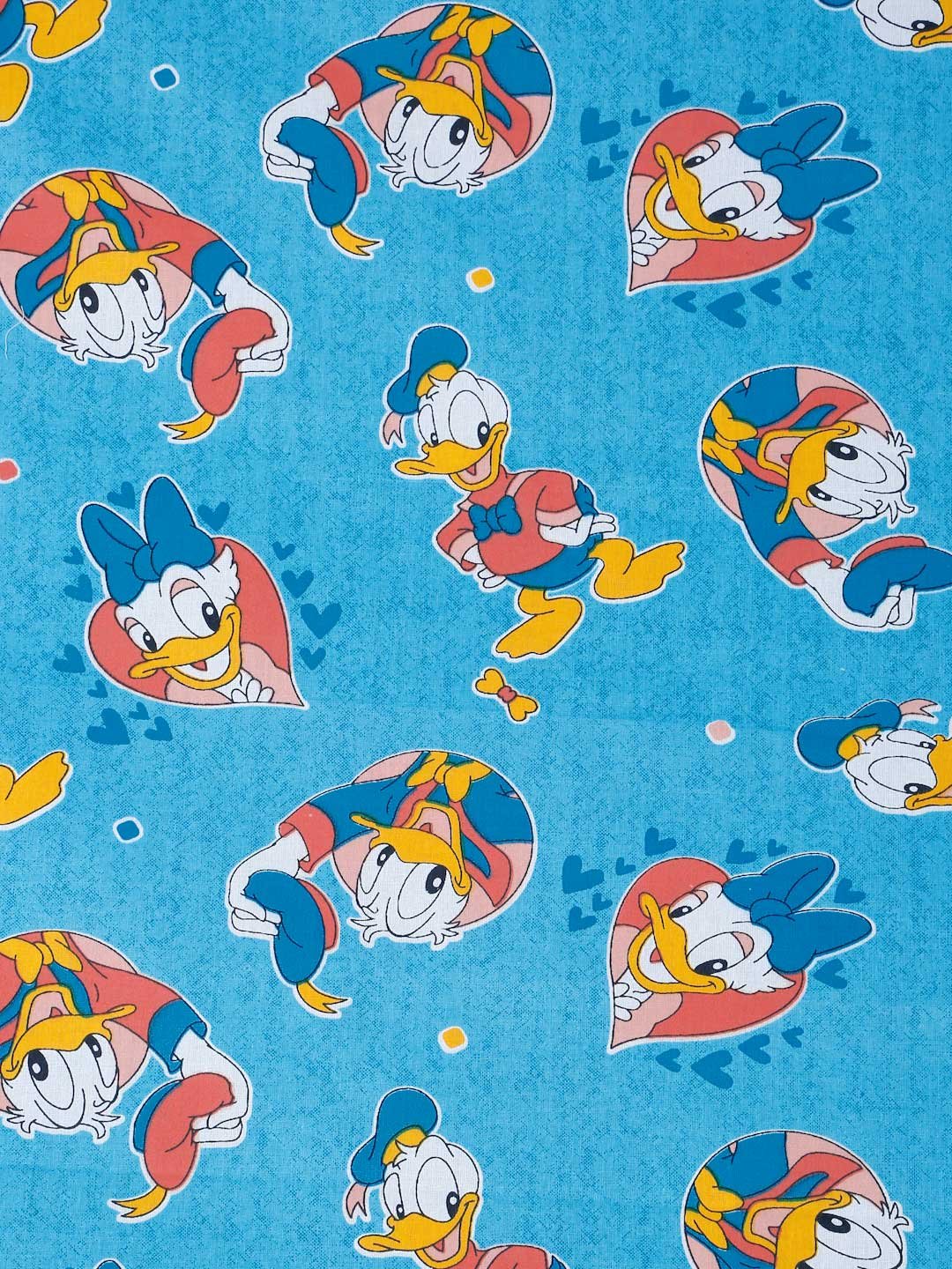 Blue Cartoon Characters 400 TC Pure Cotton Fitted Double Bedsheet with 2 Pillow Covers