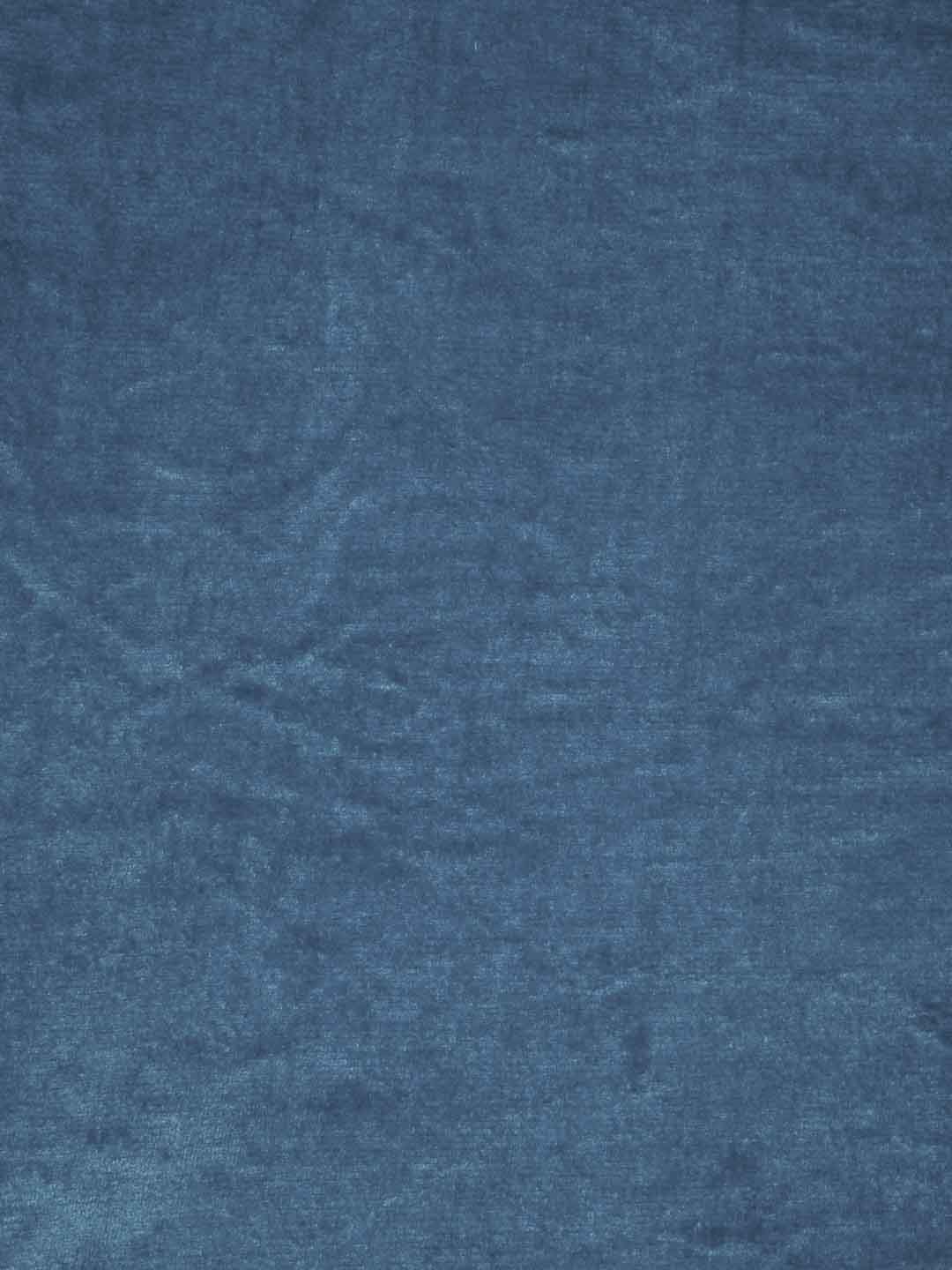 Klotthe Turquoise Solid Woolen Fitted Single Bed Sheet with Pillow Cover