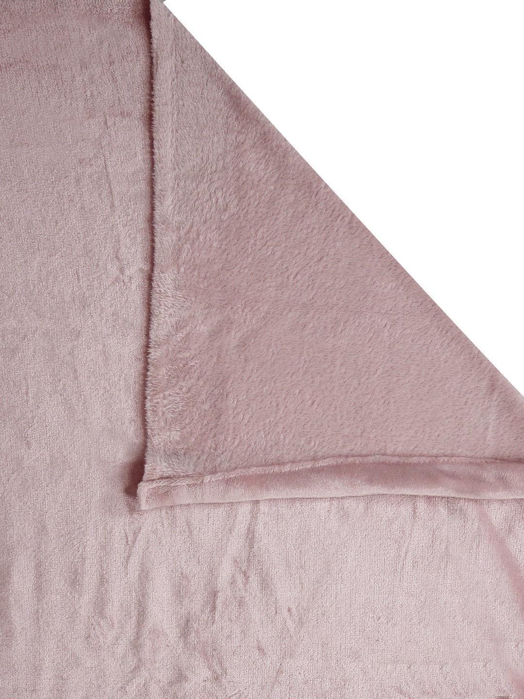 Klotthe LightPink Solid Woolen Double Bed Sheet with 2 Pillow Covers