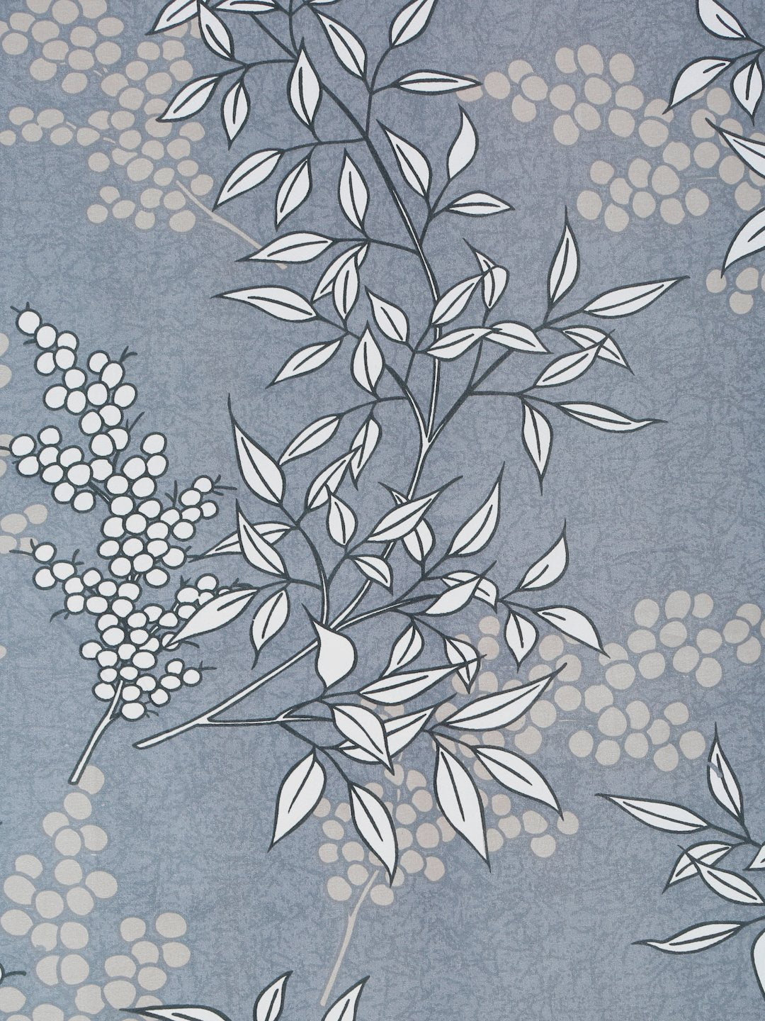 Grey Floral 300 TC Cotton Blend Fitted Double Bedsheet with 2 Pillow Covers