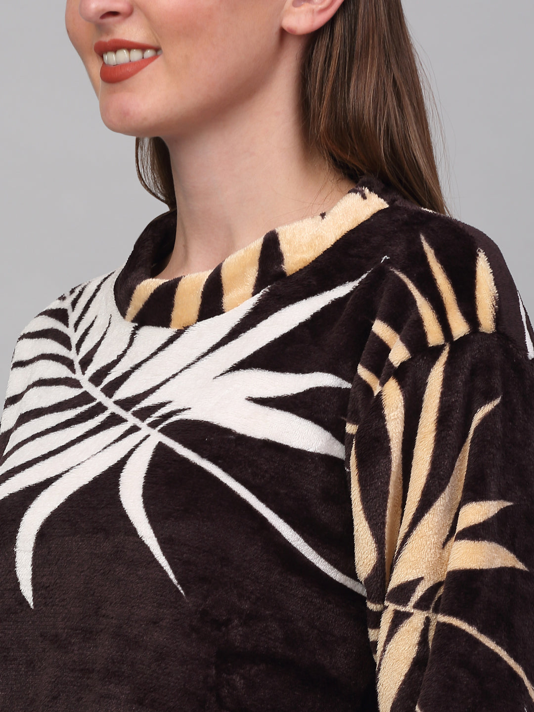 Klotthe Women MultiColor Printed Wool Blend Night Suit