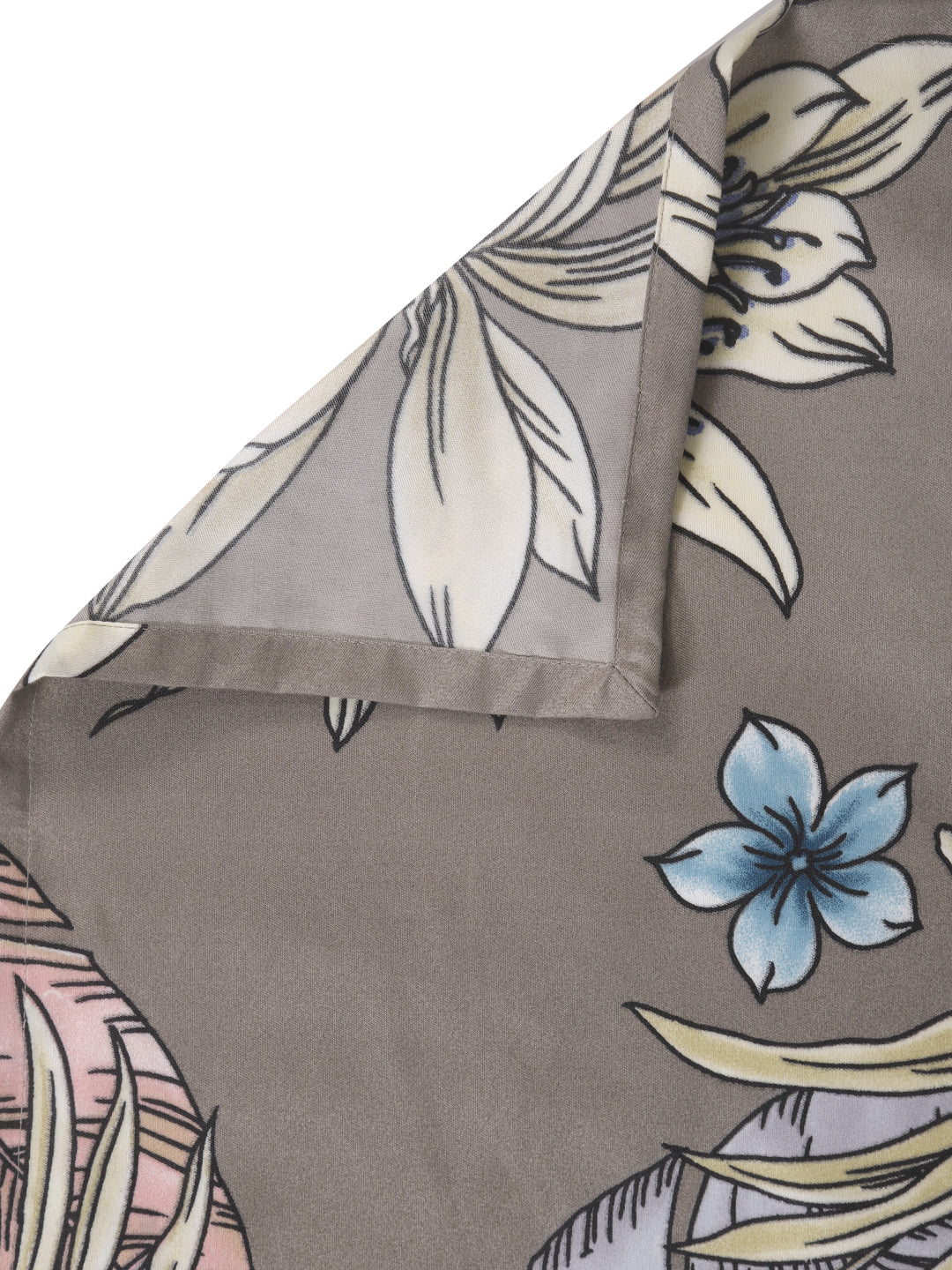 KLOTTHE Brown Polycotton Floral Single Bedsheet with 1 Pillow Cover (215X150 cm)