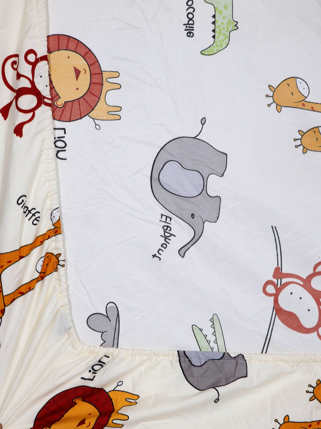 Klotthe Multi Abstract 210 TC Cotton Blend Elasticated Double Bedsheet with 2 Pillow Covers