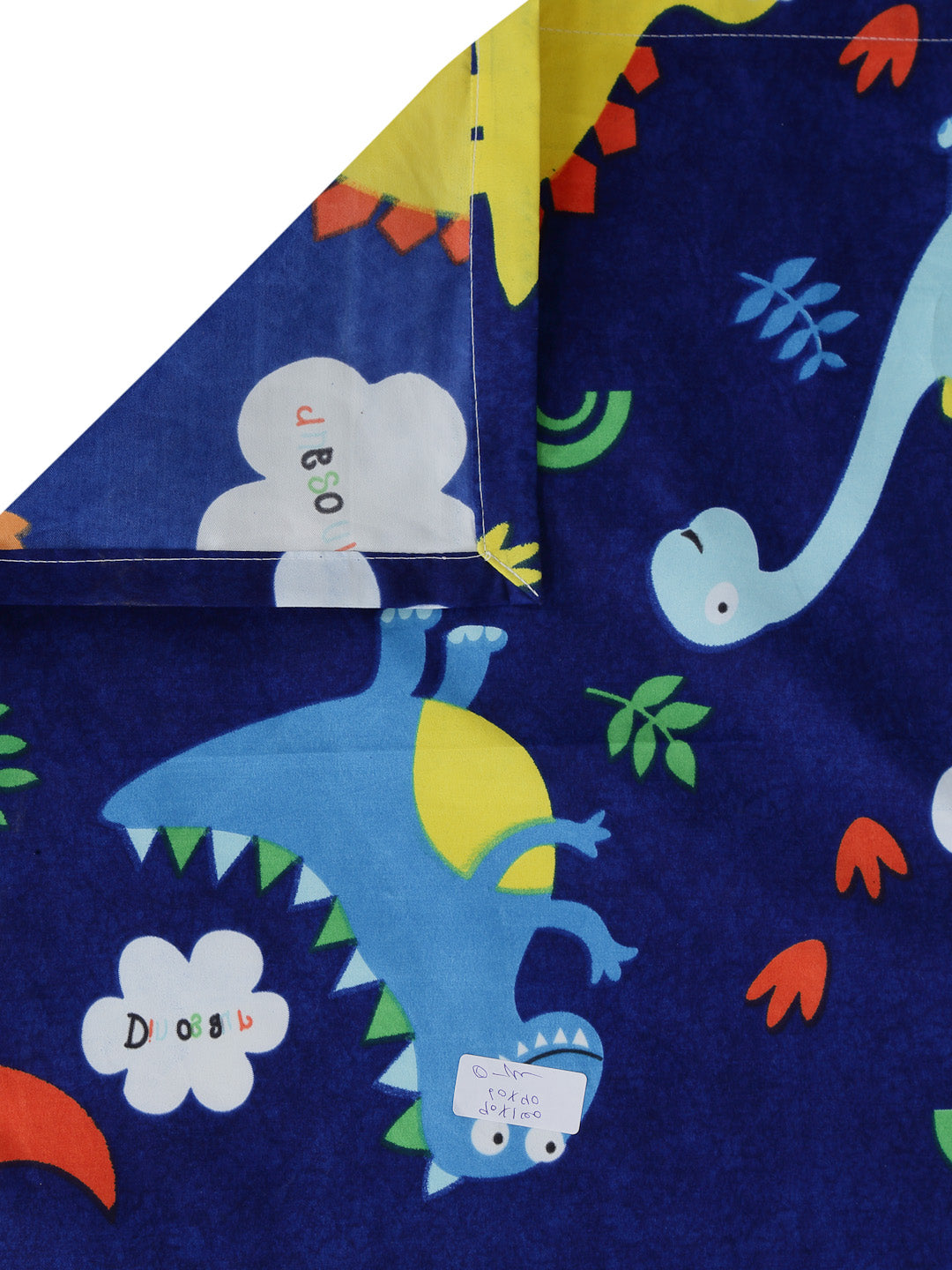 Klotthe Blue Kids Print Cotton Blend Single Bedsheet with Pillow cover