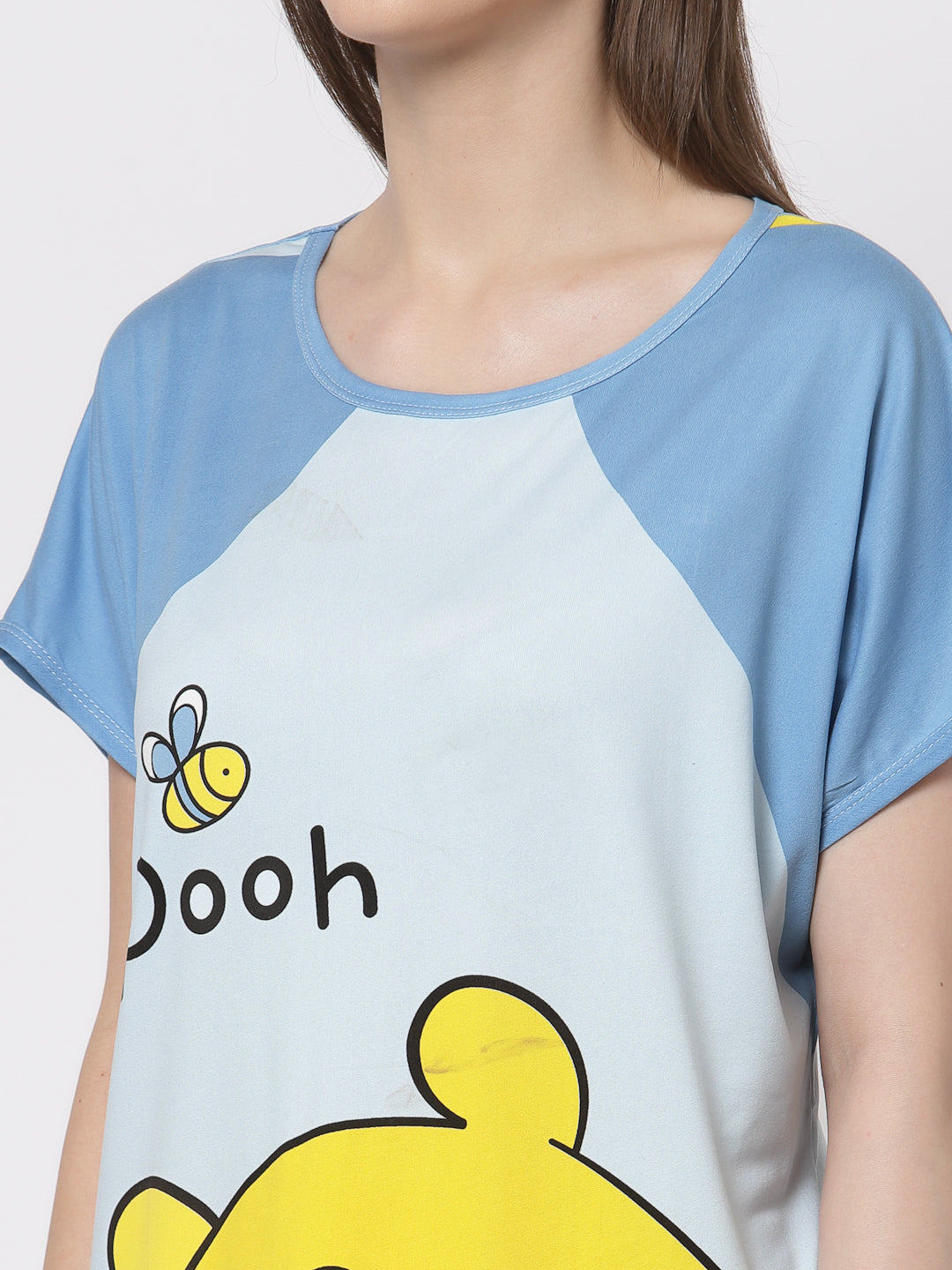 Klotthe Women MultiColor Cartoon Printed Cotton Blend Long Top