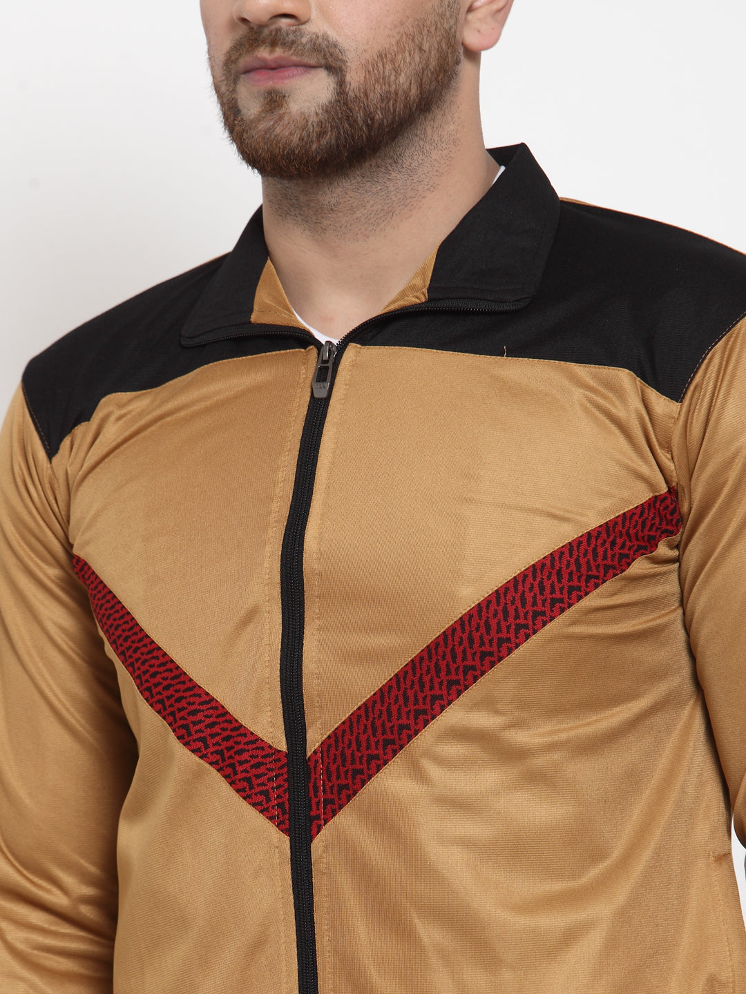 KLOTTHE Mustard Polyester Solid Tracksuit
