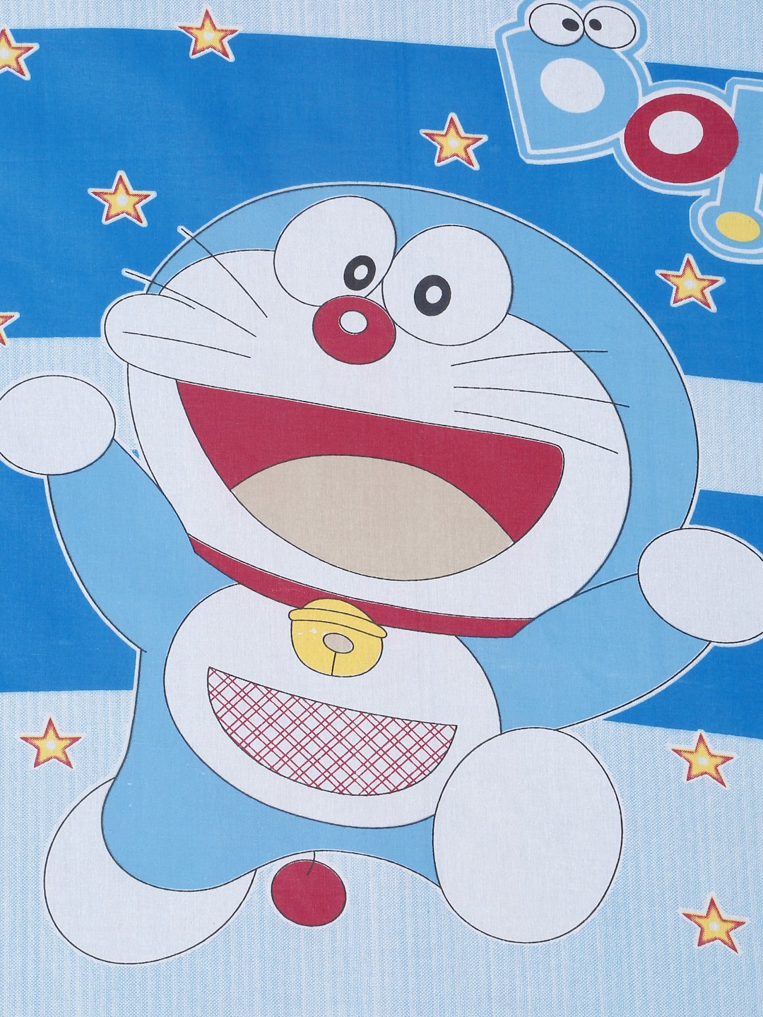 Blue Cartoon Characters 400 TC Pure Cotton Fitted Double Bedsheet with 2 Pillow Covers