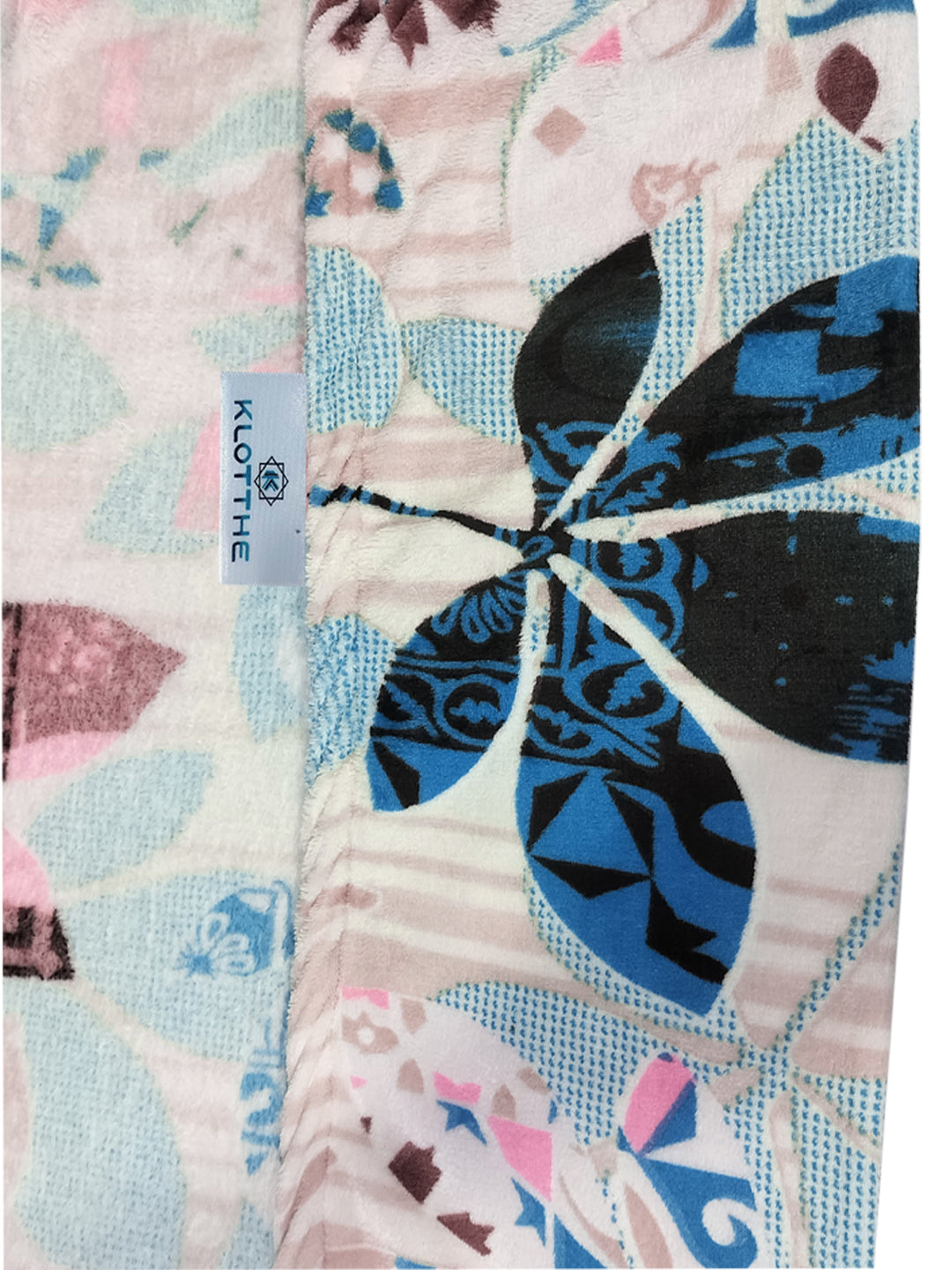 Klotthe Multicolor Floral Woolen Fitted Double Bed Sheet with 2 Pillow Covers