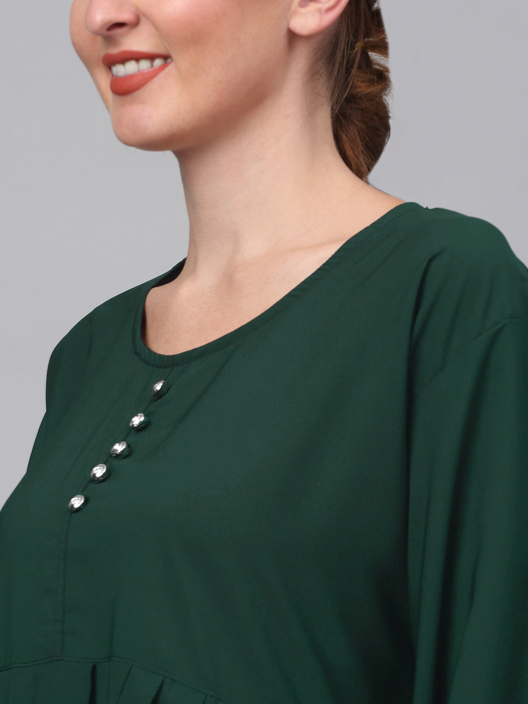 Klotthe Women Green Embellished Burqa With Scarves