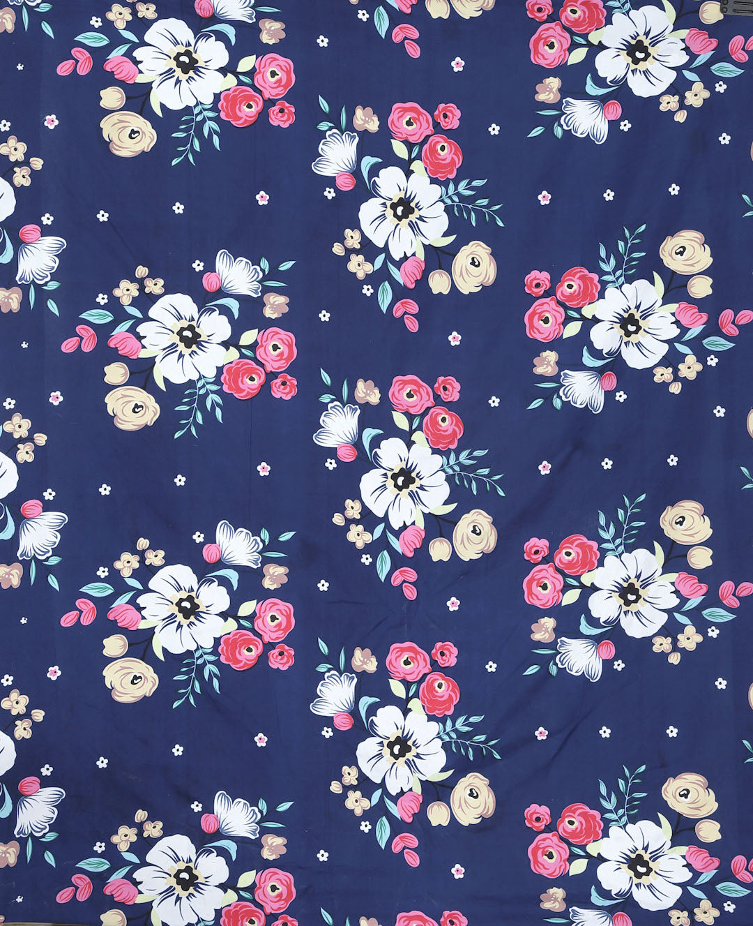 Klotthe Multi Floral 300 TC Cotton Blend Elasticated Double Bedsheet with 2 Pillow Covers