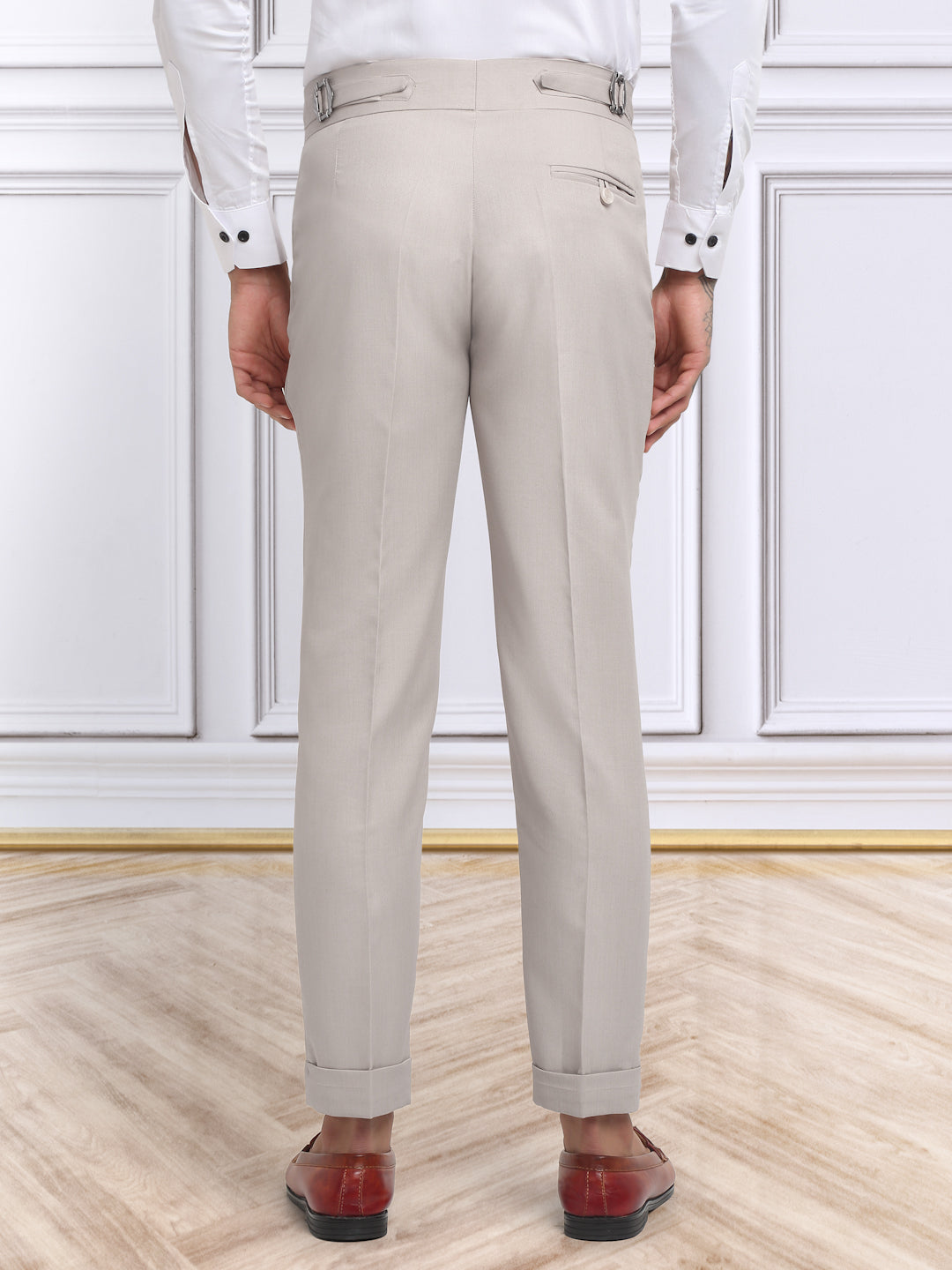 Italian Style Formal Gurkha Pant-Beige
