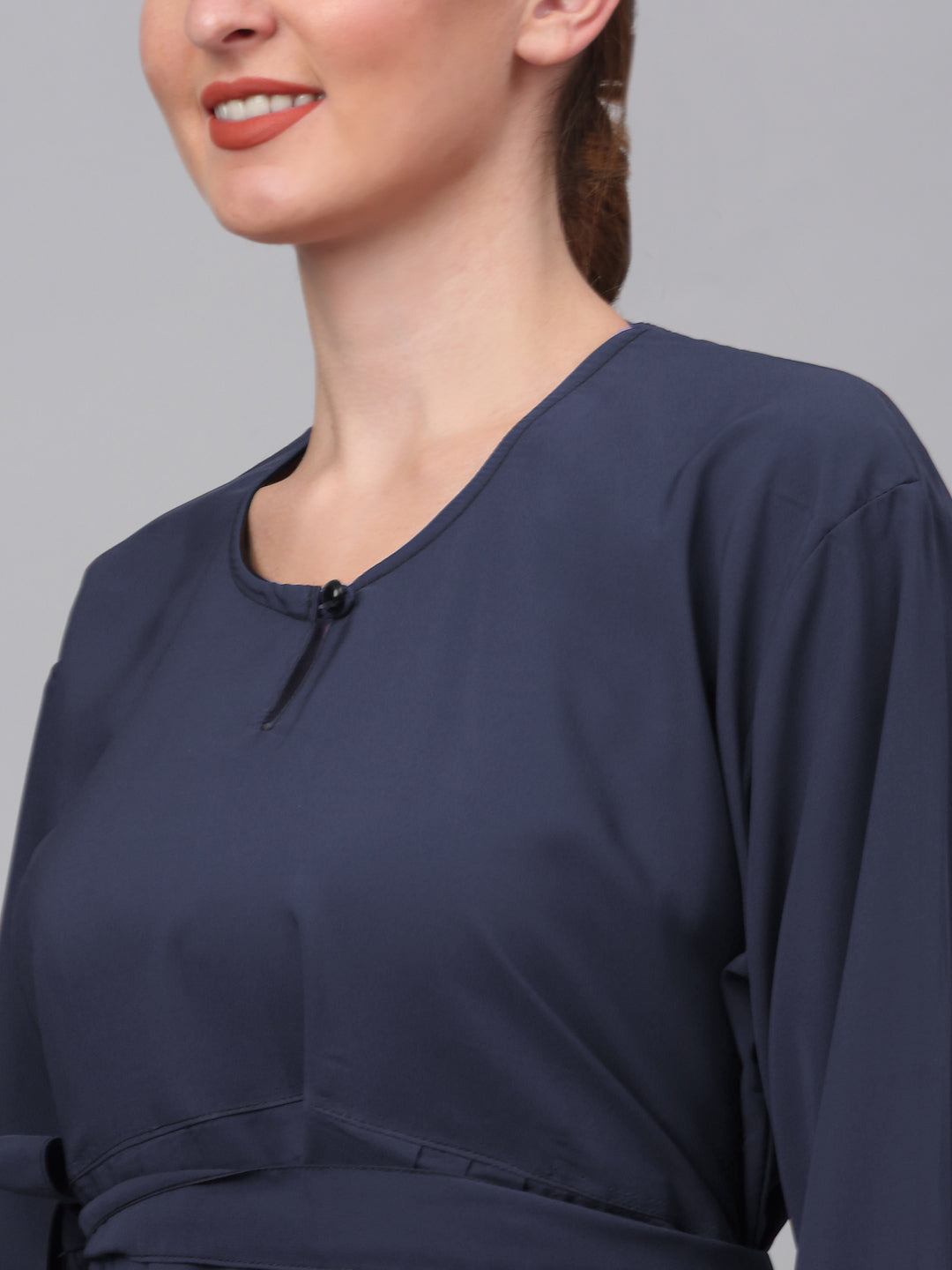 Klotthe Women Blue Embellished Burqa With Scarves
