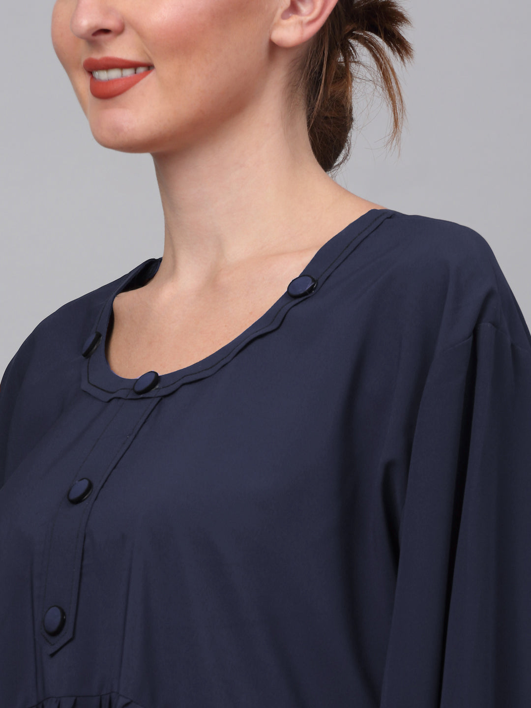 Klotthe Women Blue Embellished Burqa With Scarves