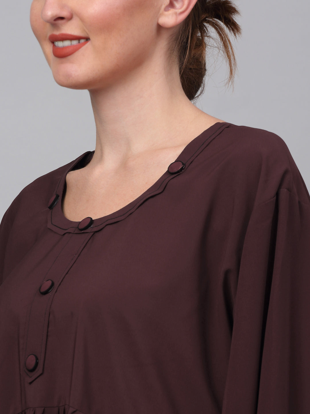 Klotthe Women Maroon Embellished Burqa With Scarves