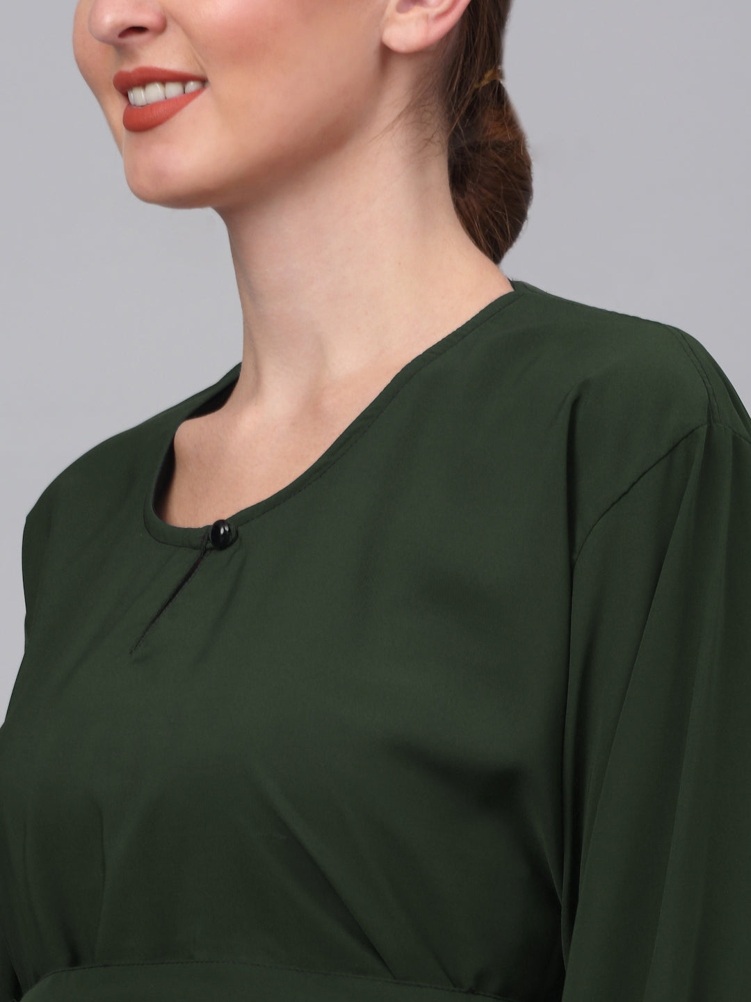Klotthe Women Olive Embellished Burqa With Scarves