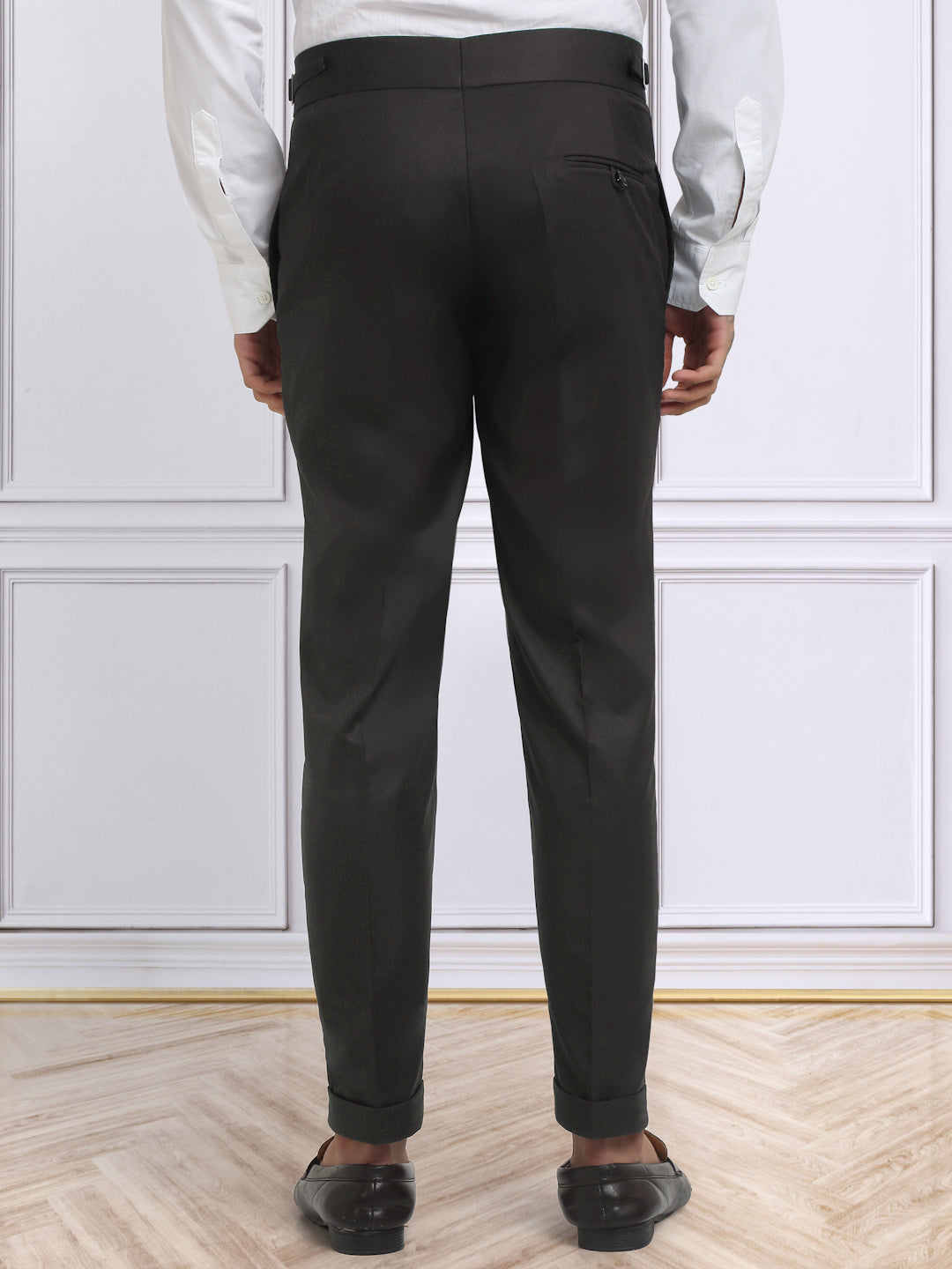 Italian Style Formal Gurkha Pant-DarkBrown