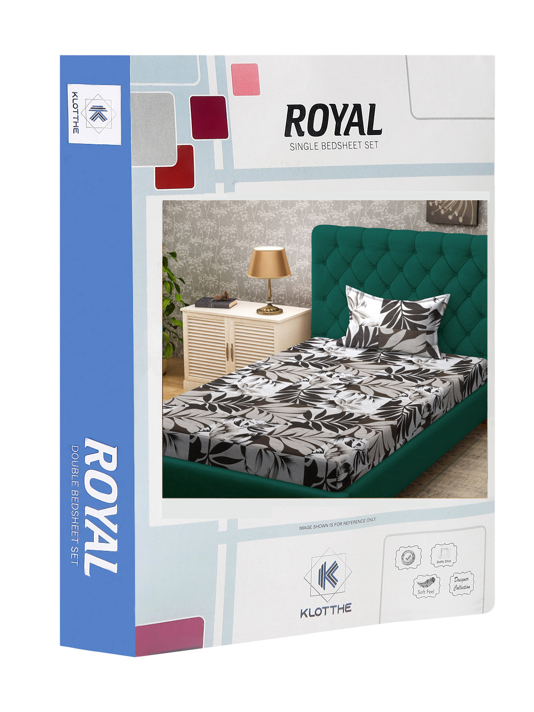 Klotthe Brown Floral 300 TC Cotton Blend Single Bedsheet Set in Book Fold Packing