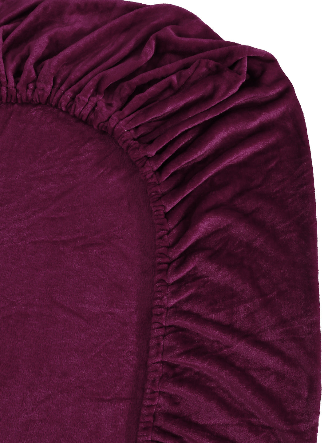 Klotthe Maroon Solid Woolen Mild Winter Double King Bedding Set