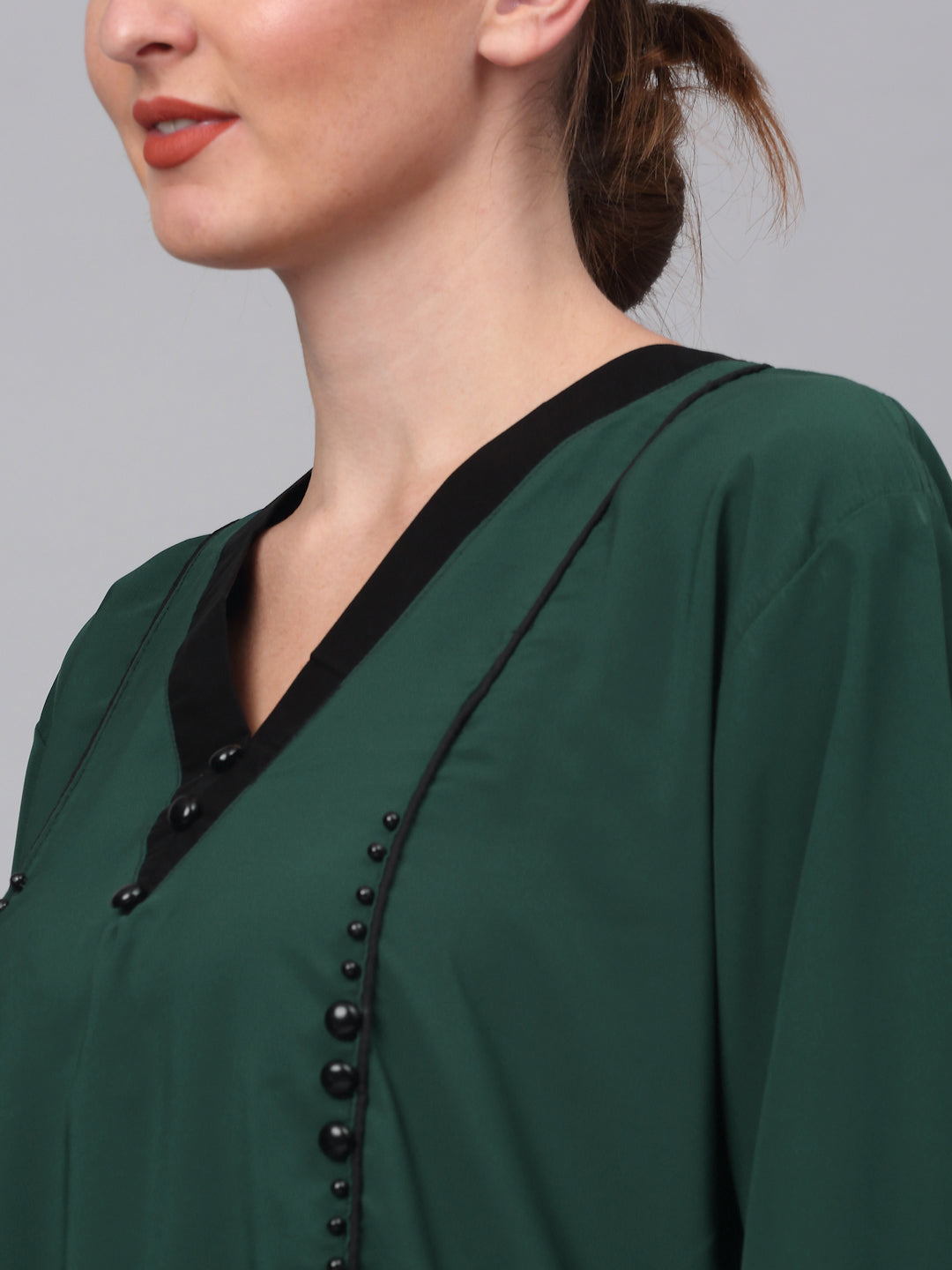 Klotthe Women Green Embellished Burqa With Scarves