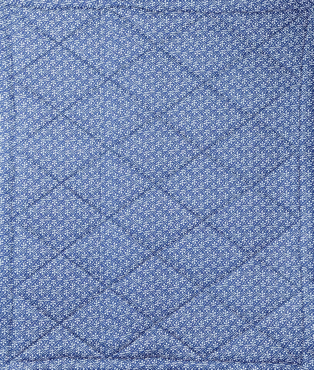 Klotthe Blue Abstract Printed 600 GSM Mild Winter Jaypuri Double Bed Quilt