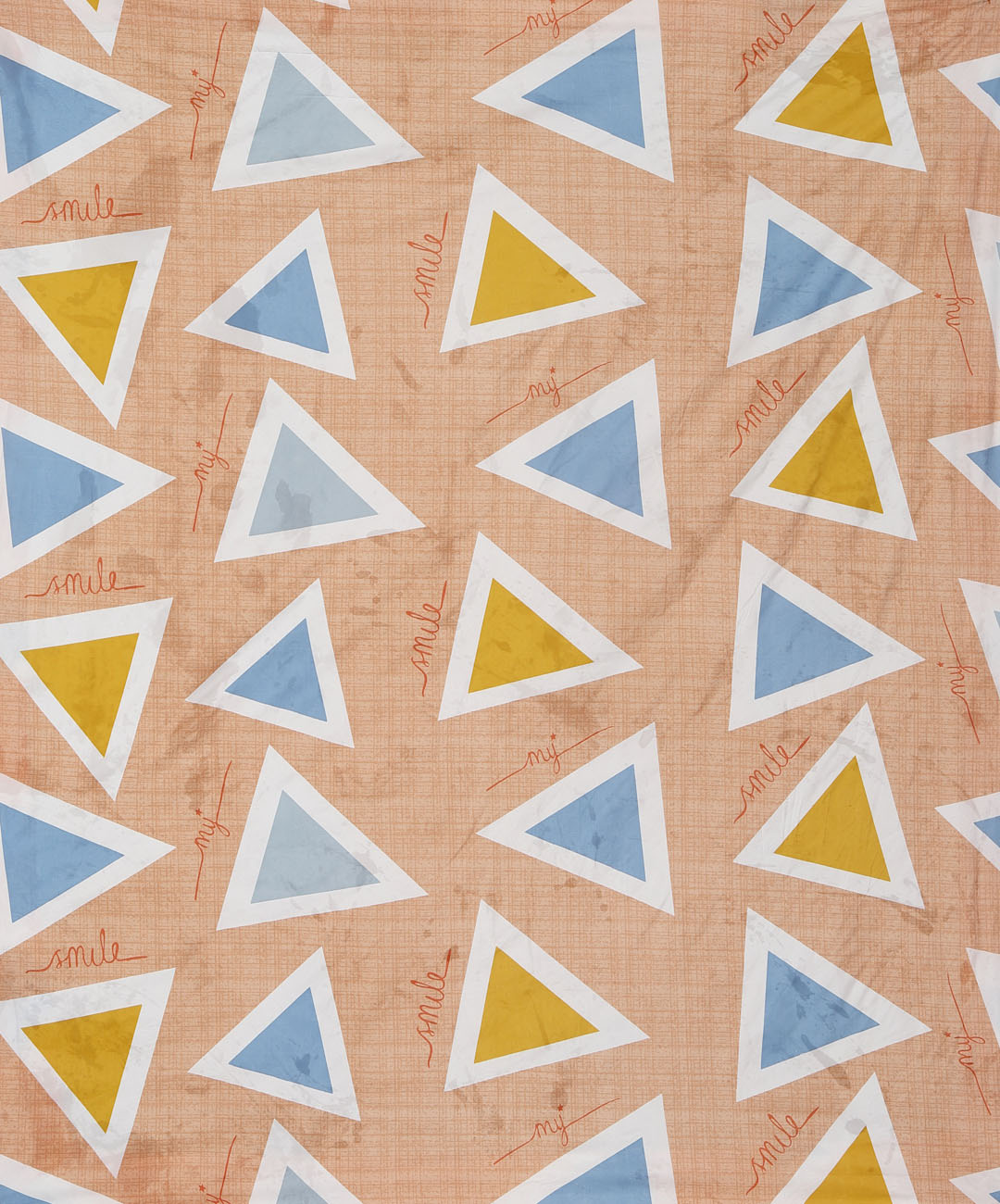 Klotthe Multi Geometric 300 TC Cotton Blend Elasticated Double Bedsheet with 2 Pillow Covers