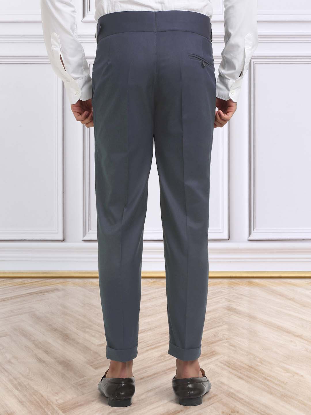 Italian Style Formal Gurkha Pant-LightBlue