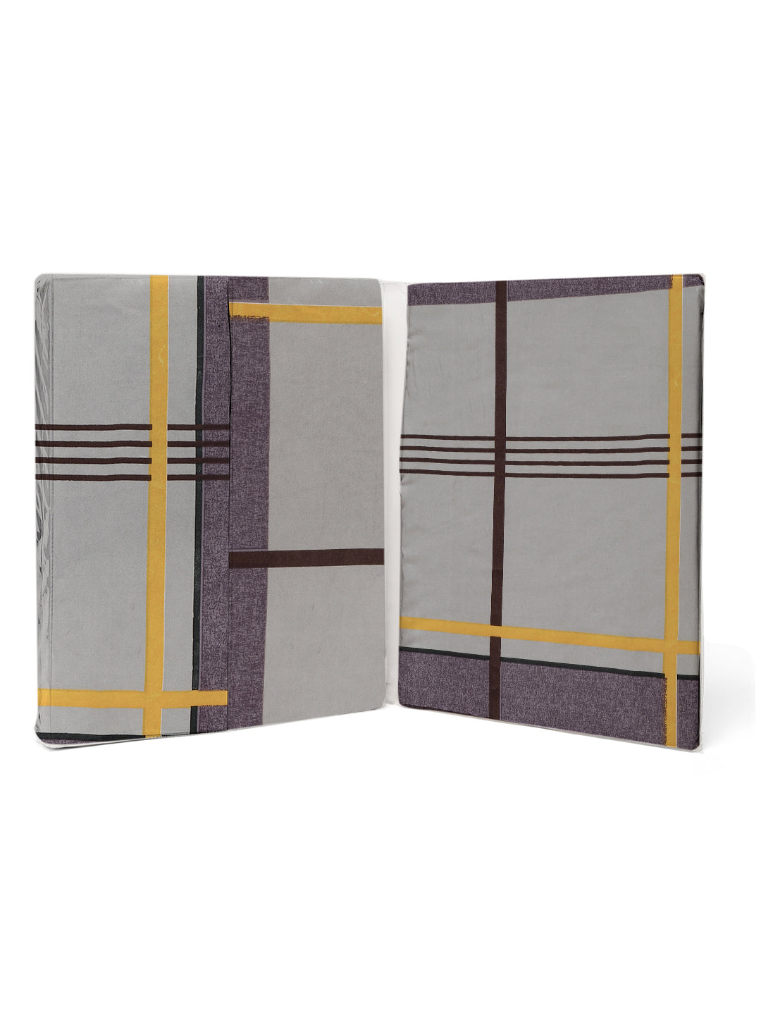 Book Fold King Size Elastic Fitted Bedsheet with Two Pillow Covers by KLOTTHE® (245 x 225 CM) (Latest Collection)