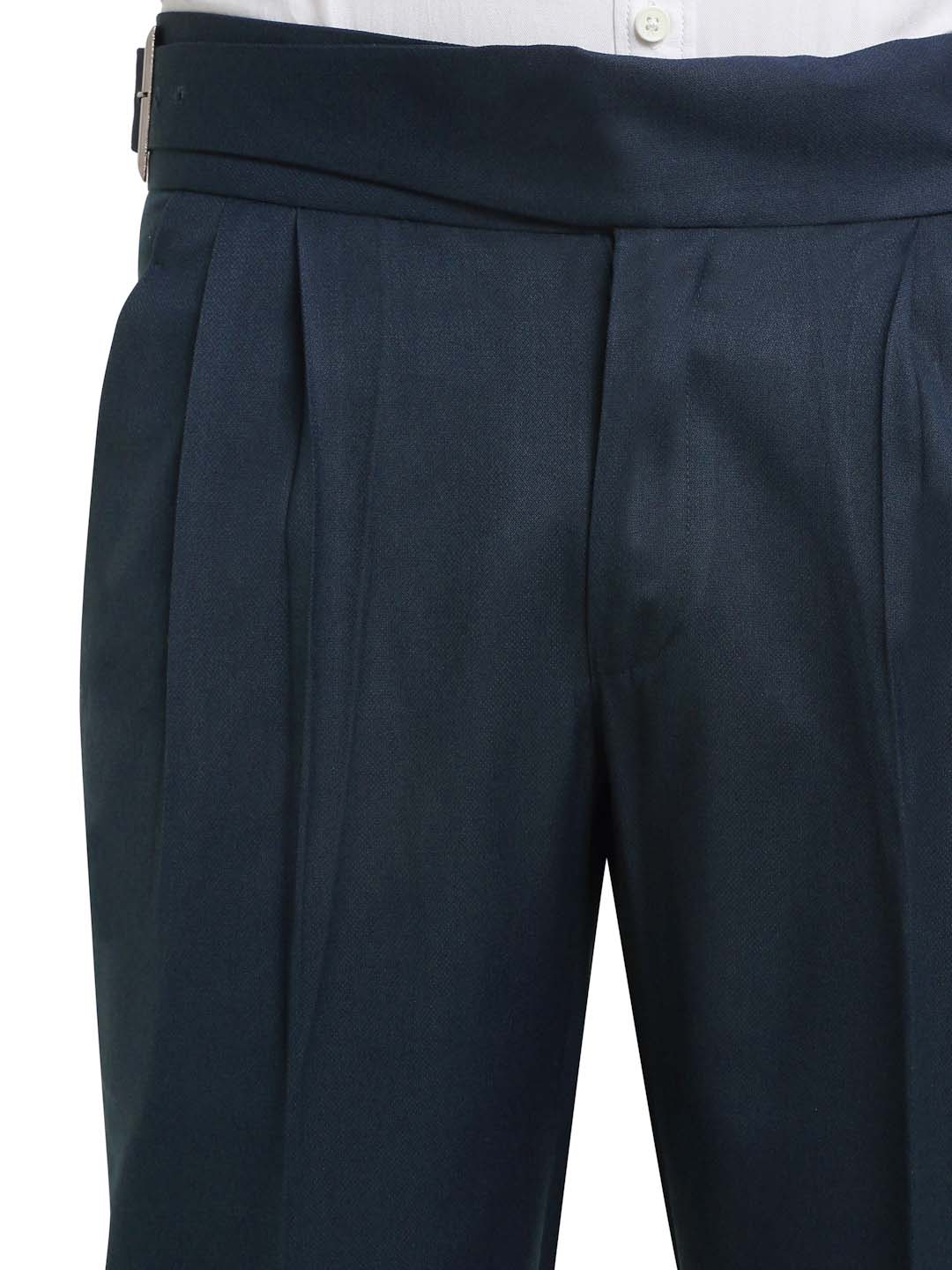 Italian Style Formal Gurkha Pant-NavyBlue