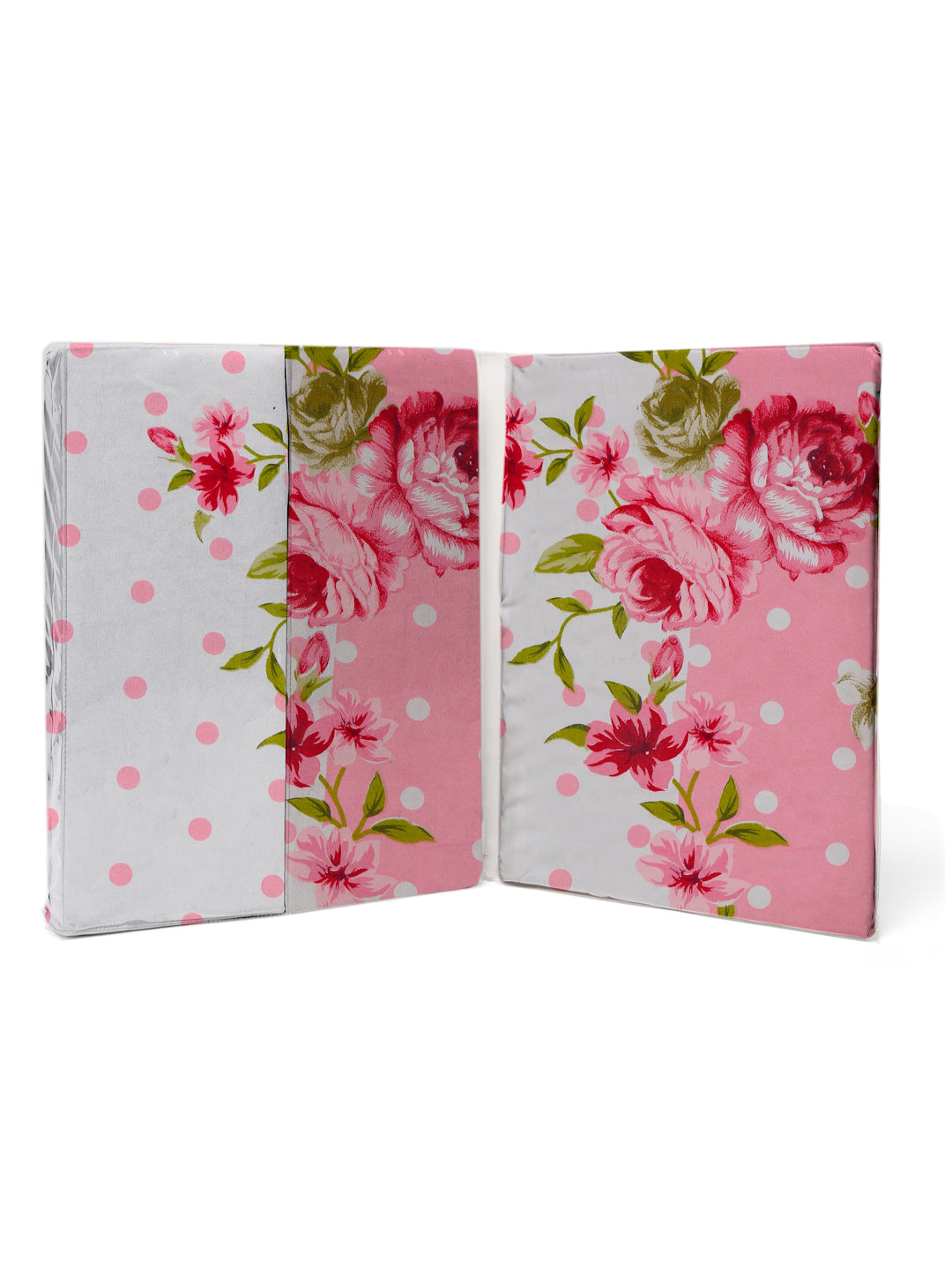 Book Fold King Size Elastic Fitted Bedsheet with Two Pillow Covers by KLOTTHE® (245 x 225 CM) (Latest Collection)