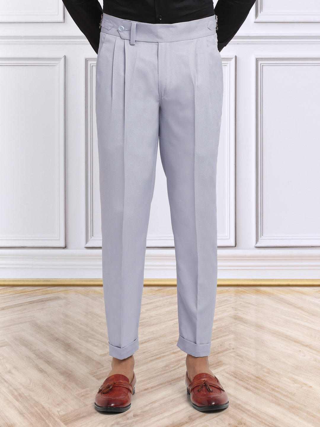 Italian Style Formal Gurkha Pant-Grey