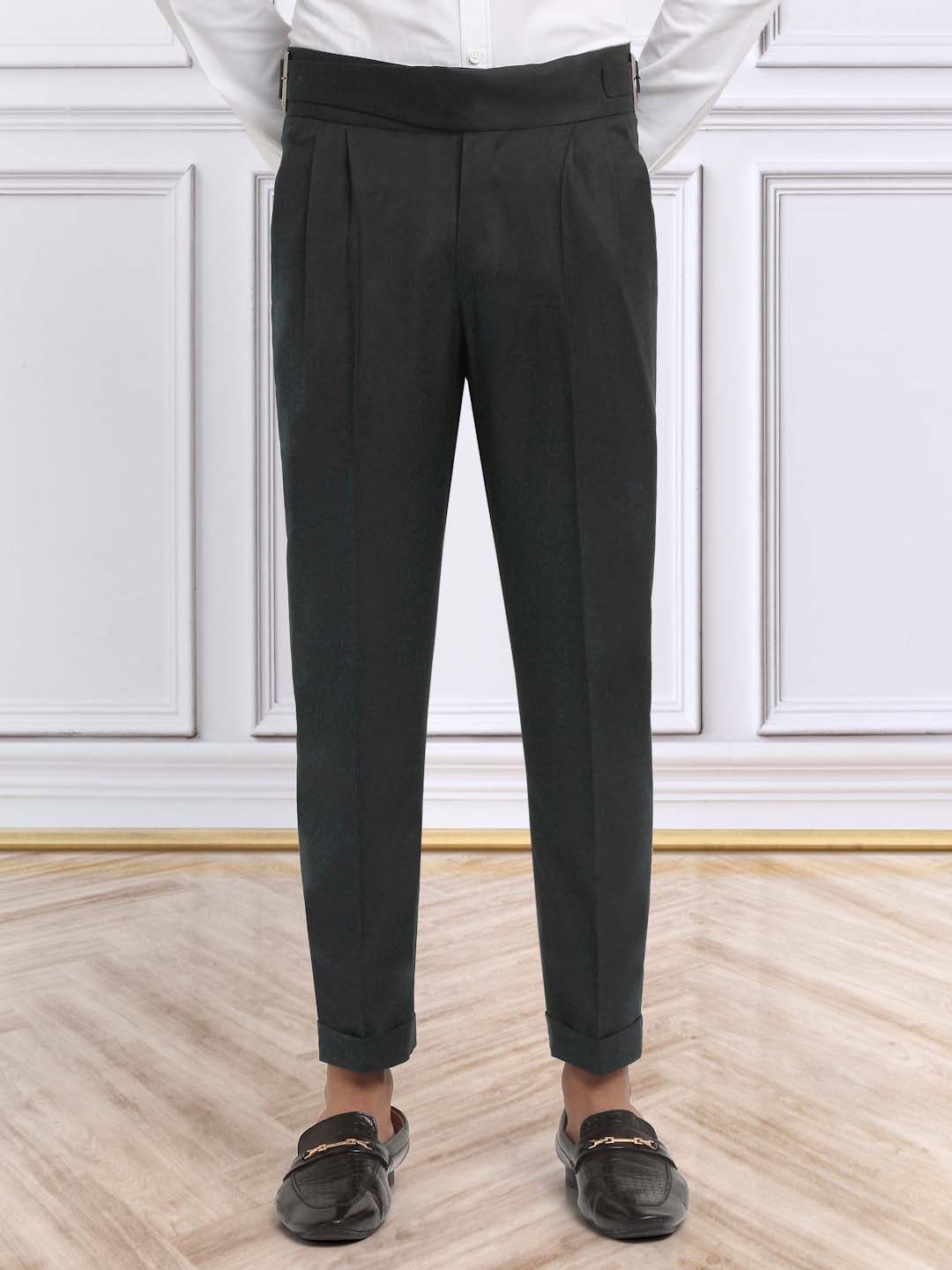 Italian Style Formal Gurkha Pant-Black