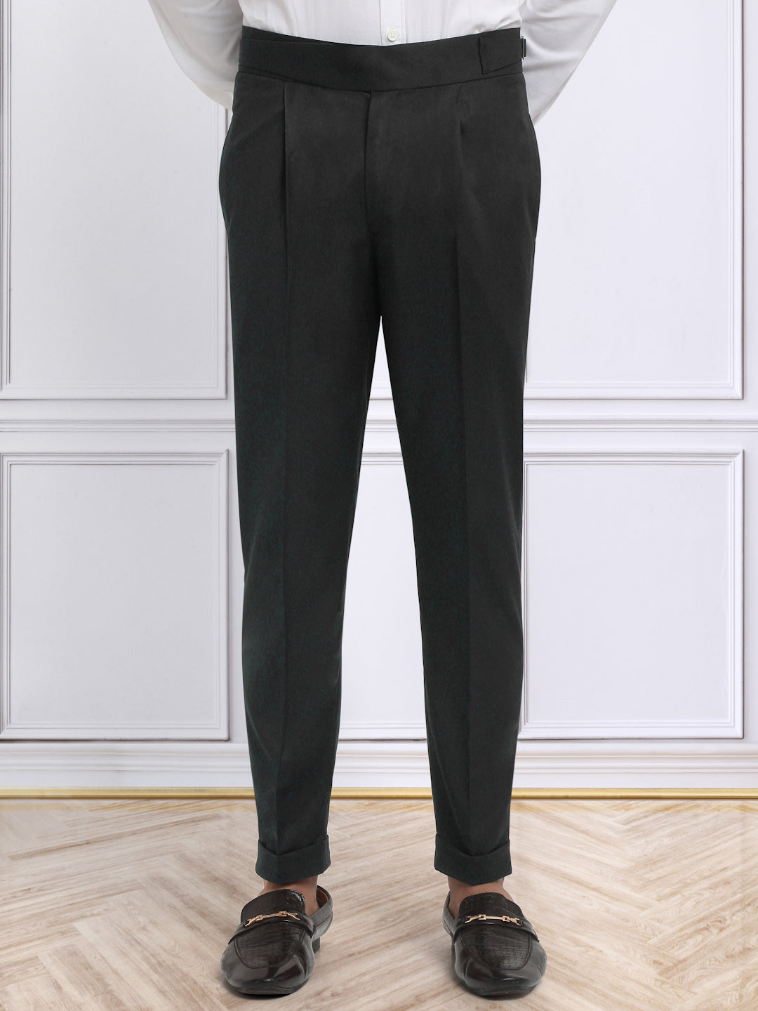 Italian Style Formal Gurkha Pant-Black