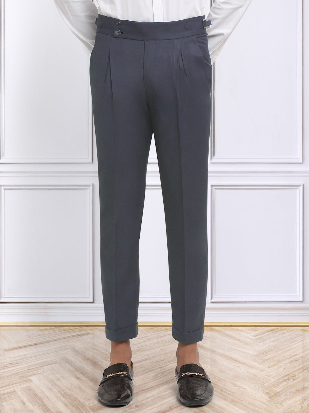 Italian Style Formal Gurkha Pant-LightBlue