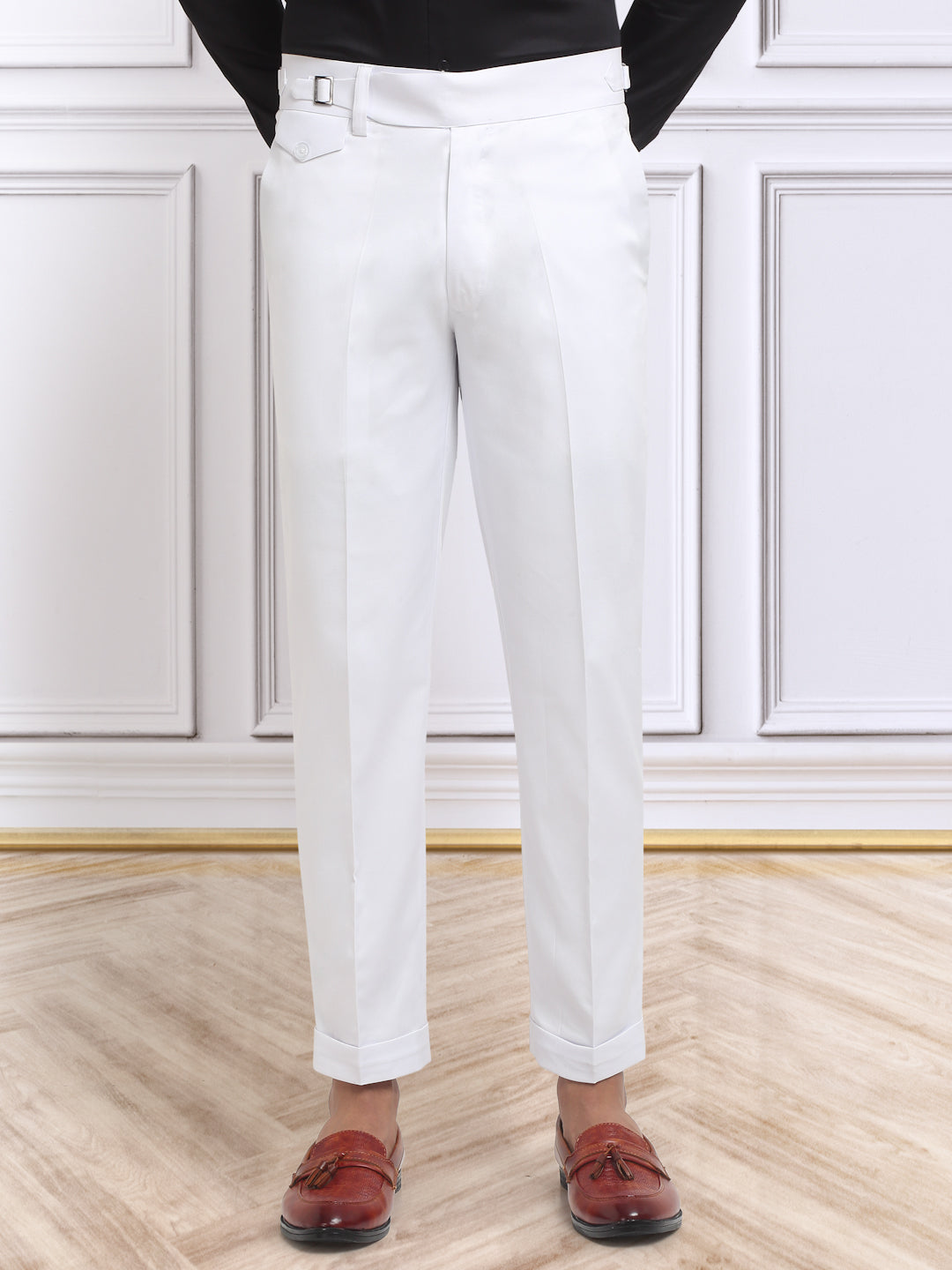 Italian Style Formal Gurkha Pant-White
