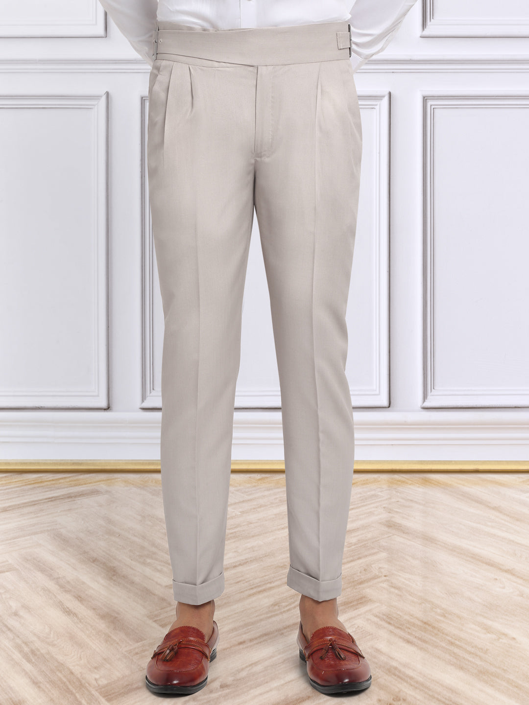 Italian Style Formal Gurkha Pant-Beige