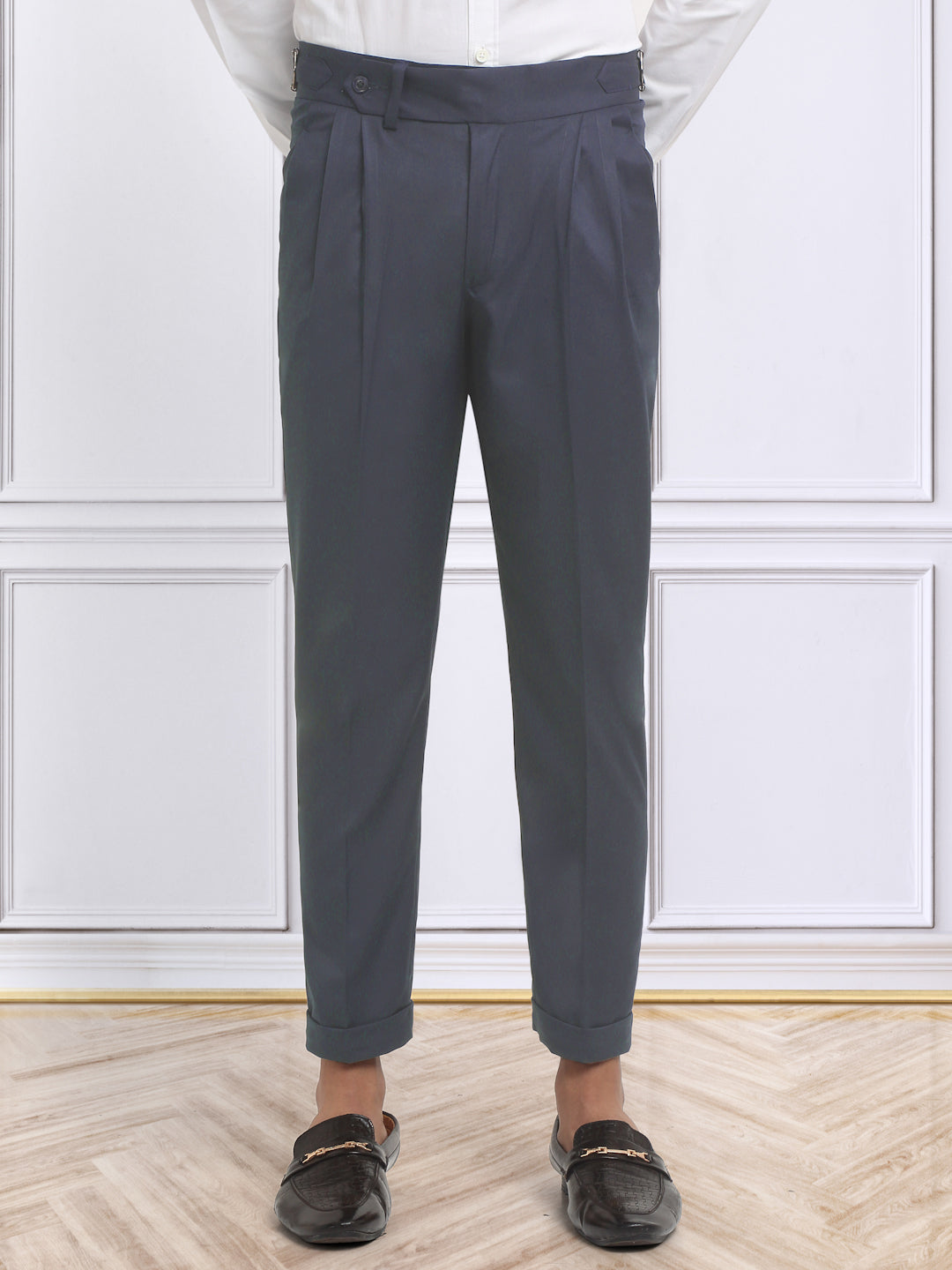 Italian Style Formal Gurkha Pant-LightBlue