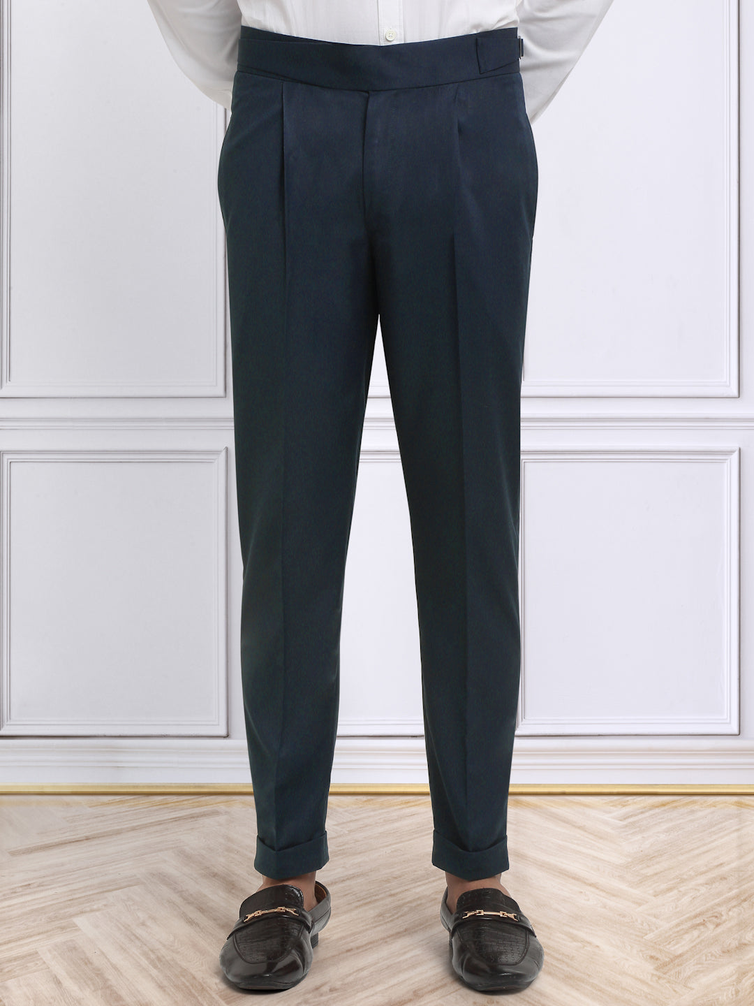 Italian Style Formal Gurkha Pant-NavyBlue
