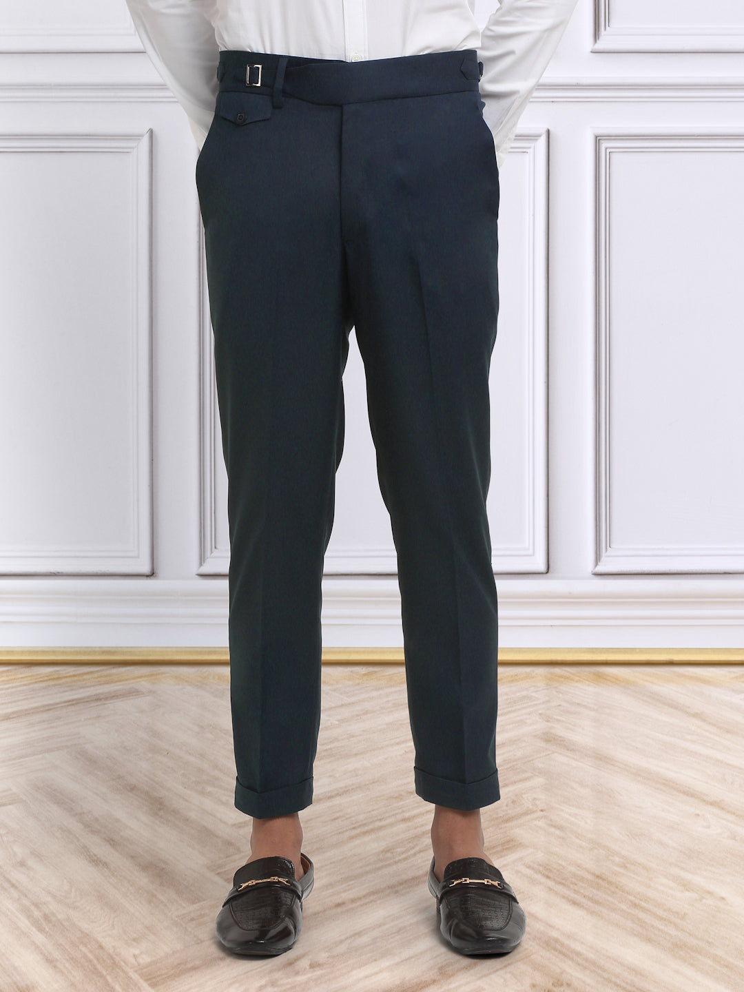Italian Style Formal Gurkha Pant-NavyBlue